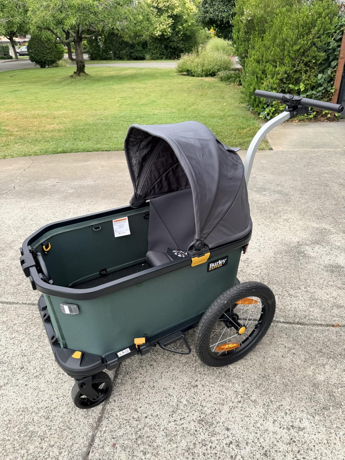 Burley Hopper | Compact Cargo Bike Trailer & Stroller Wagon with Spacious Storage, Rigid Floor, Durable Interior & Parking Brake customer photo 2