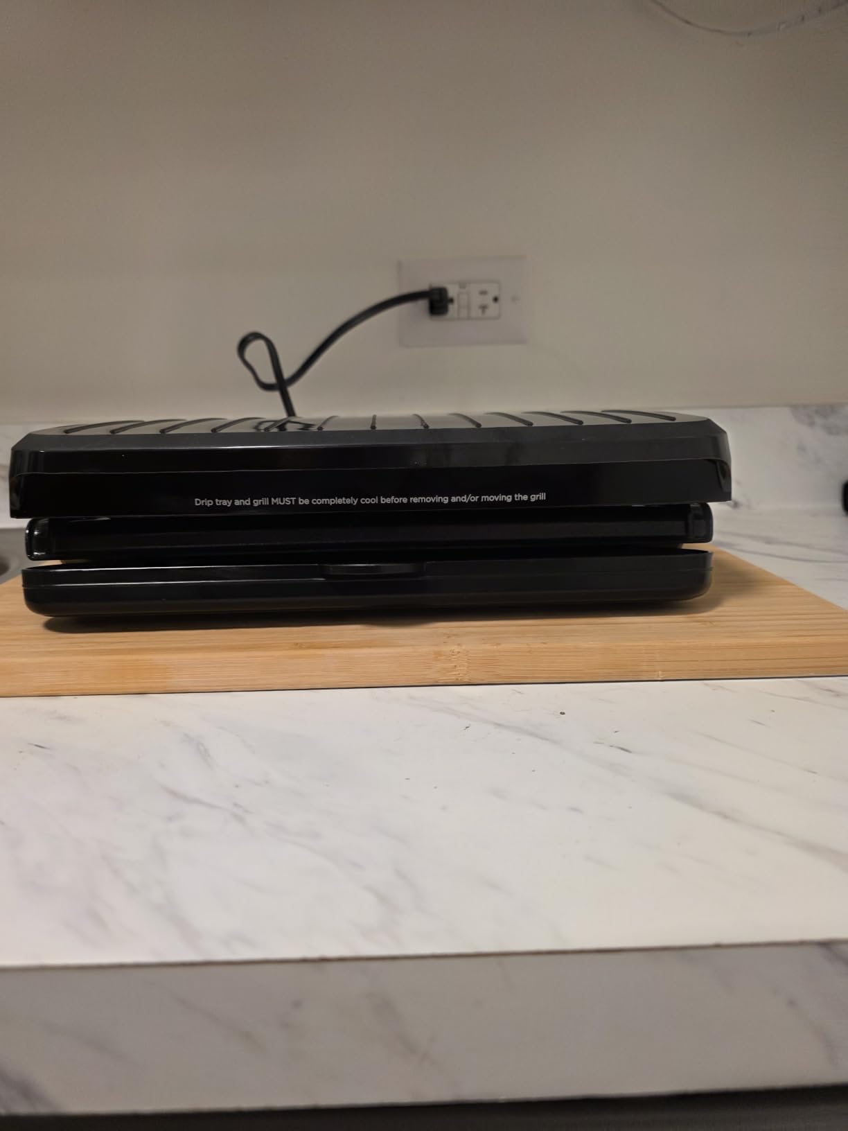 George Foreman Family Grill & Panini Press, Ceramic Nonstick | PFAS-free ceramic grill with adjustable angle, removable drip tray and family-size cooking surface. customer photo 2