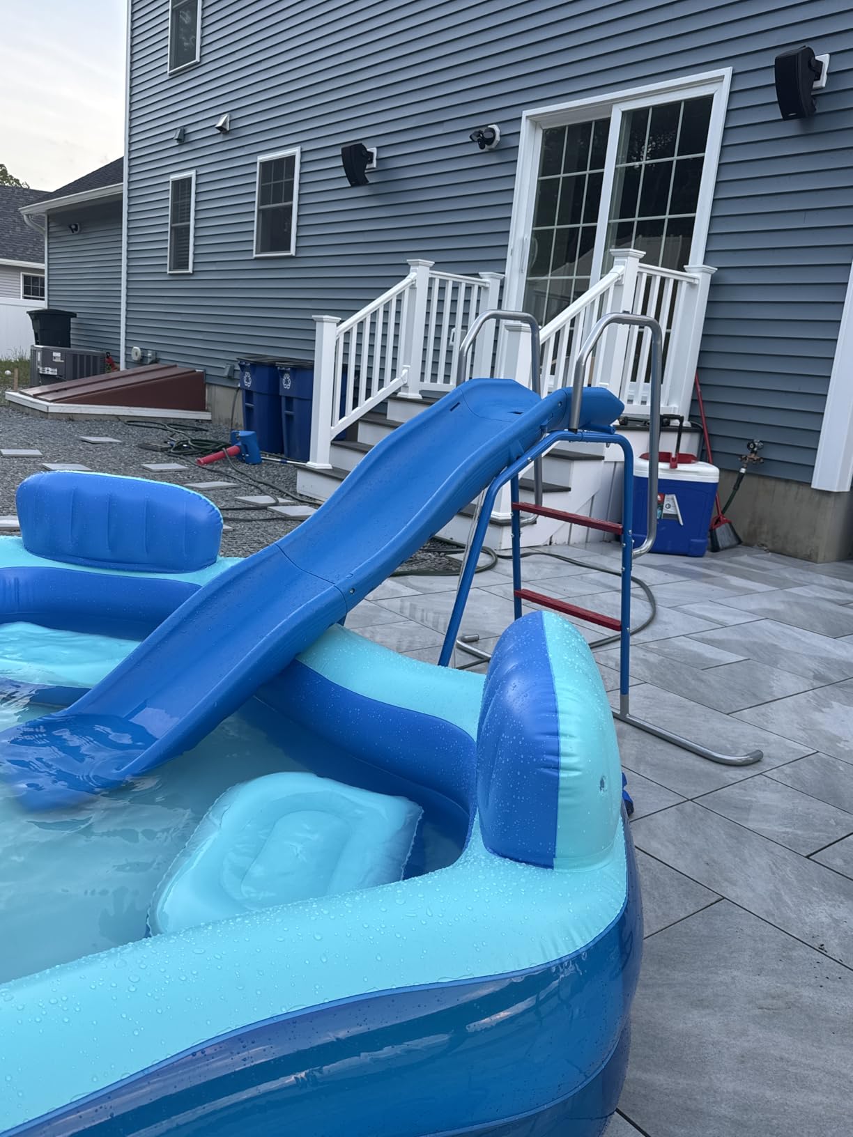 OHYEMO Water Slide for Kids Backyard, Outdoor Waterslide with 3-Zone Spray Sprinkler and Ground Tarp, Summer Water Game Toy for Backyard Water Fun Activities Play customer photo 2