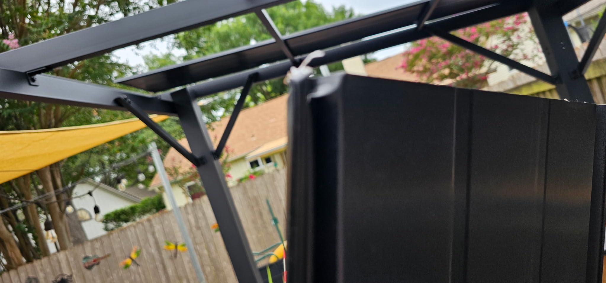 Covered Outdoor Grill Gazebo 6'x12'with Side Shelf, Outdoor Hardtop Gazebo with Bottle Opener & Hooks, Grill Canopy with Sturdy Rustproof Design for Backyard, Garden, Patio,Black customer photo 1