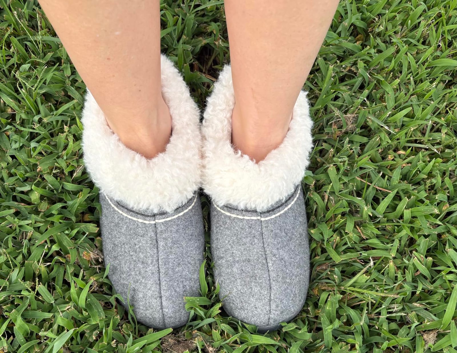 LongBay Women's Bootie Slippers Memory Foam Warm Winter House Shoes Gifts | Indoor Outdoor, Slipper Boots, Tweed Upper, Fluffy Collar, Cozy Plush Fleece Lining, Sturdy Non-Slip Sole, Machine Washable customer photo 1