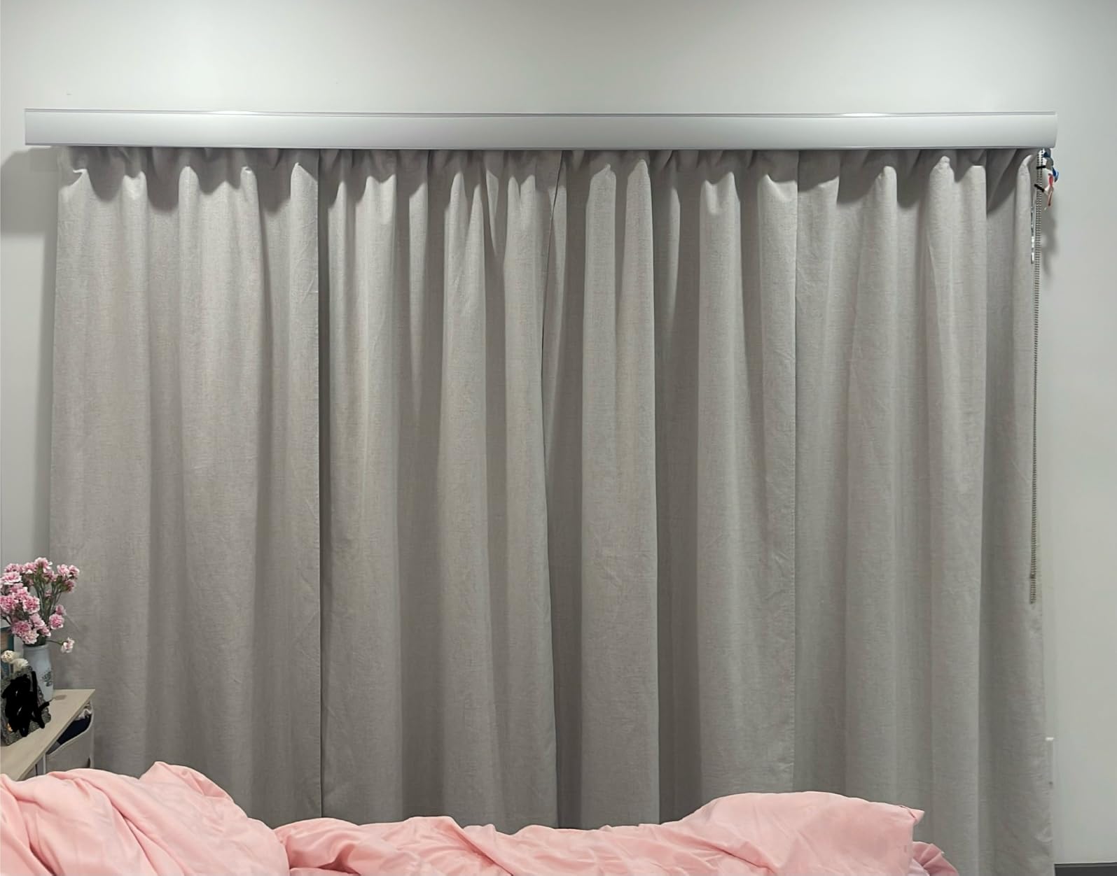 MIULEE 100% Blackout Linen Curtains Ivory 42x84 customer photo 2