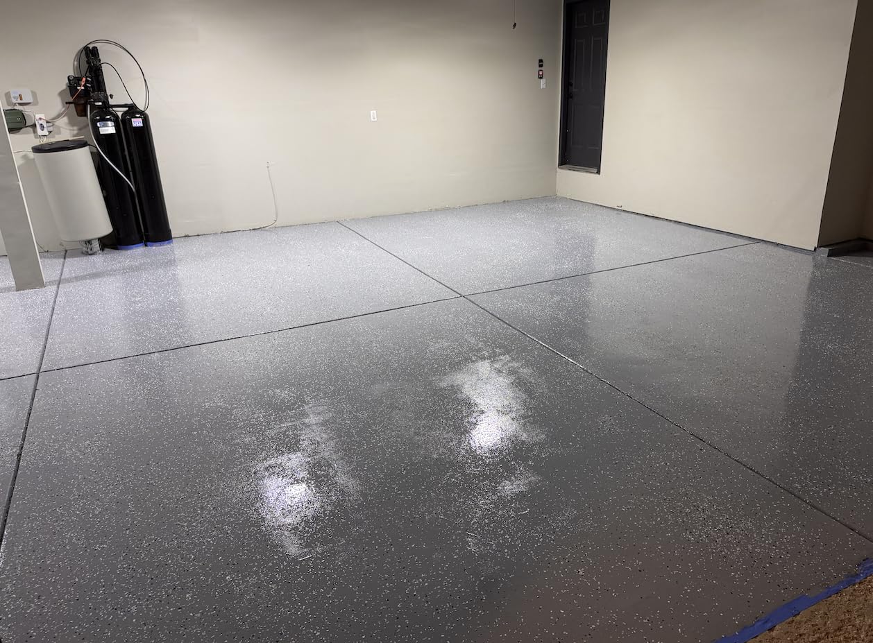 Gorilla Epoxy Garage Floor Coating Kit, 12 Pieces, 550 sq. ft. Coverage, High Gloss Gray Finish customer photo 2