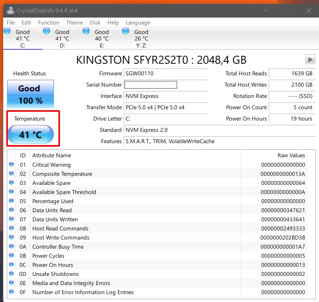 Kingston FURY Renegade G5 4096GB NVMe SSD | PCIe 5.0 M.2 2280 | Up to 14,800MB/s | SFYR2S/4T0 customer photo 2