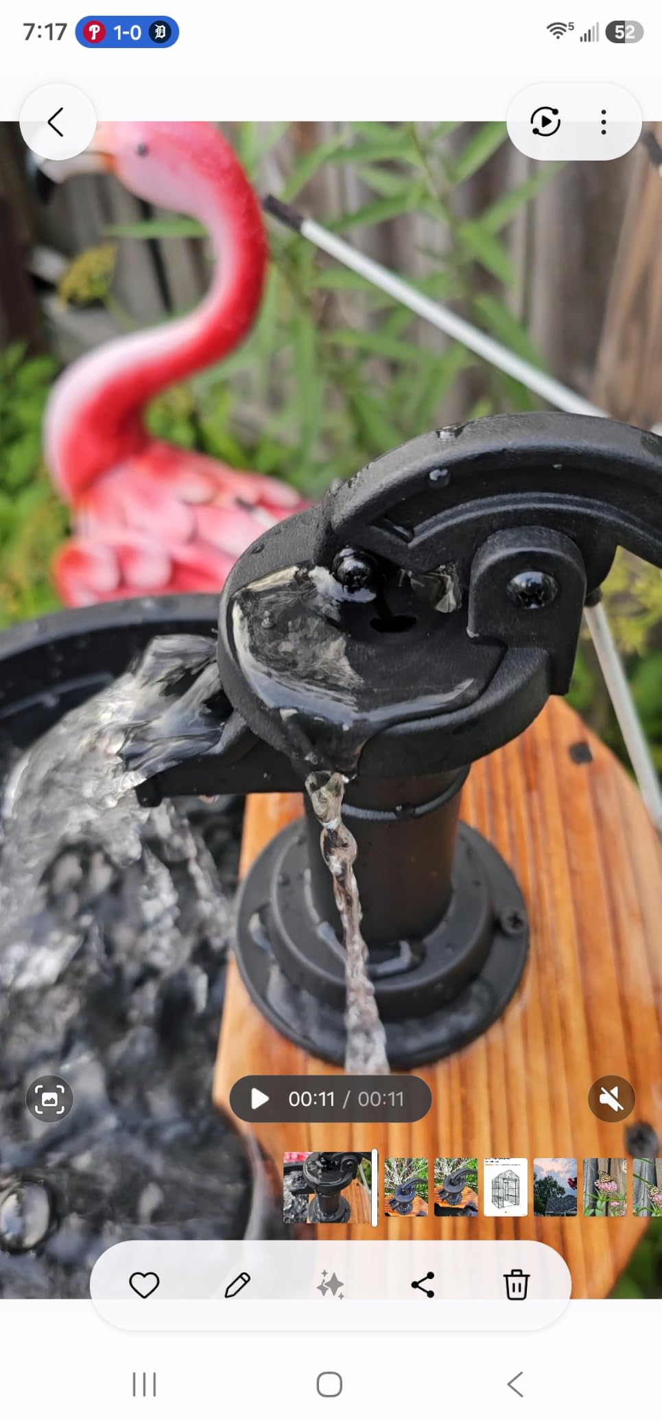 Aoxun 3-Tier Outdoor Water Fountain | Wood Barrel Cascading with Electric Decorative Hand Pump, Rustic Waterfall Fountain for Garden, Backyard, Patio, Porch, Yard customer photo 2