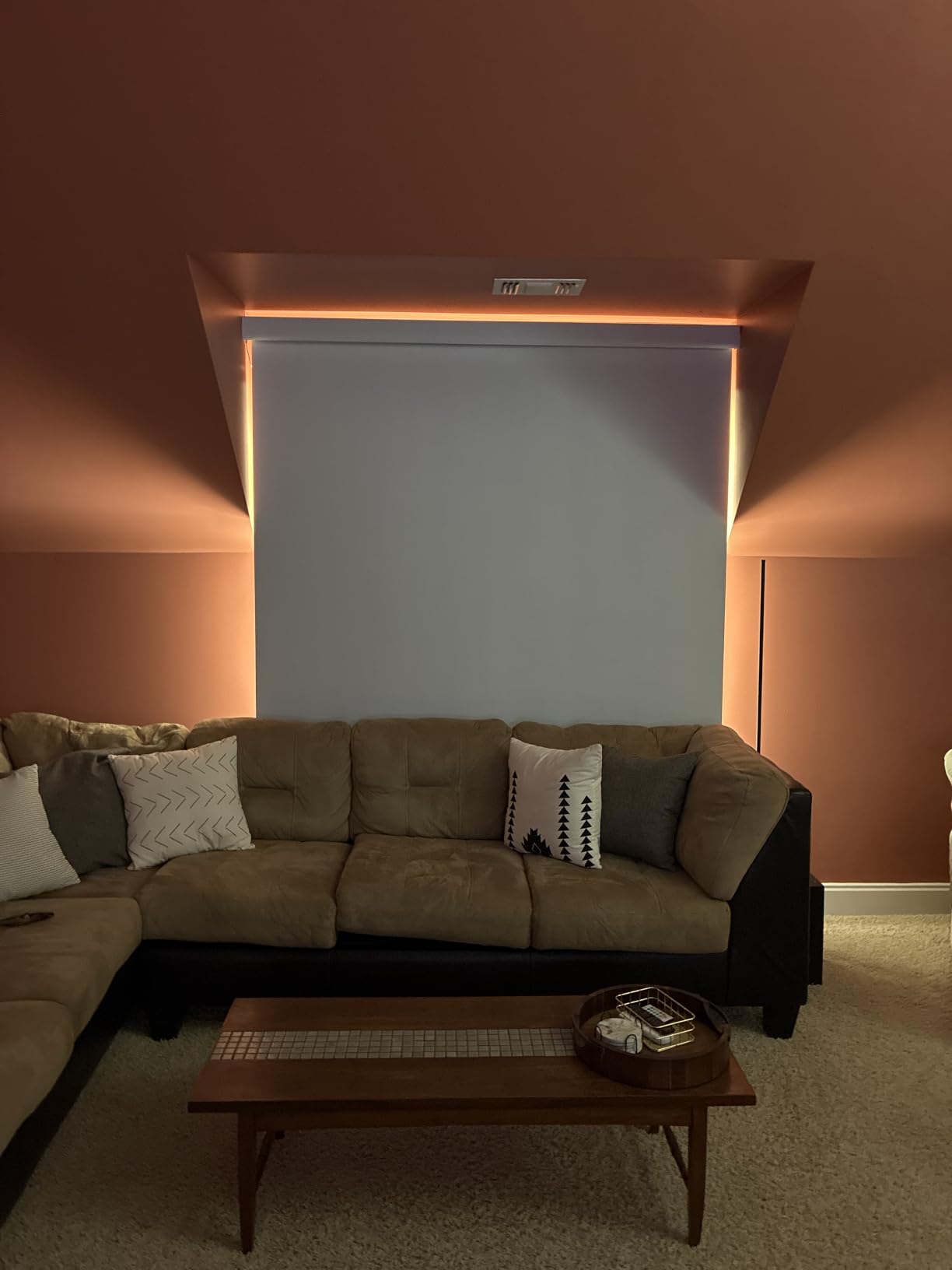 Persilux Smart Motorized Blinds with Remote, No Drill Automatic Roller Shades for Indoor Windows, Blackout Linen Fabric, Electric Blinds for Windows, Linen Brown C156BO-4, Custom Size customer photo 2