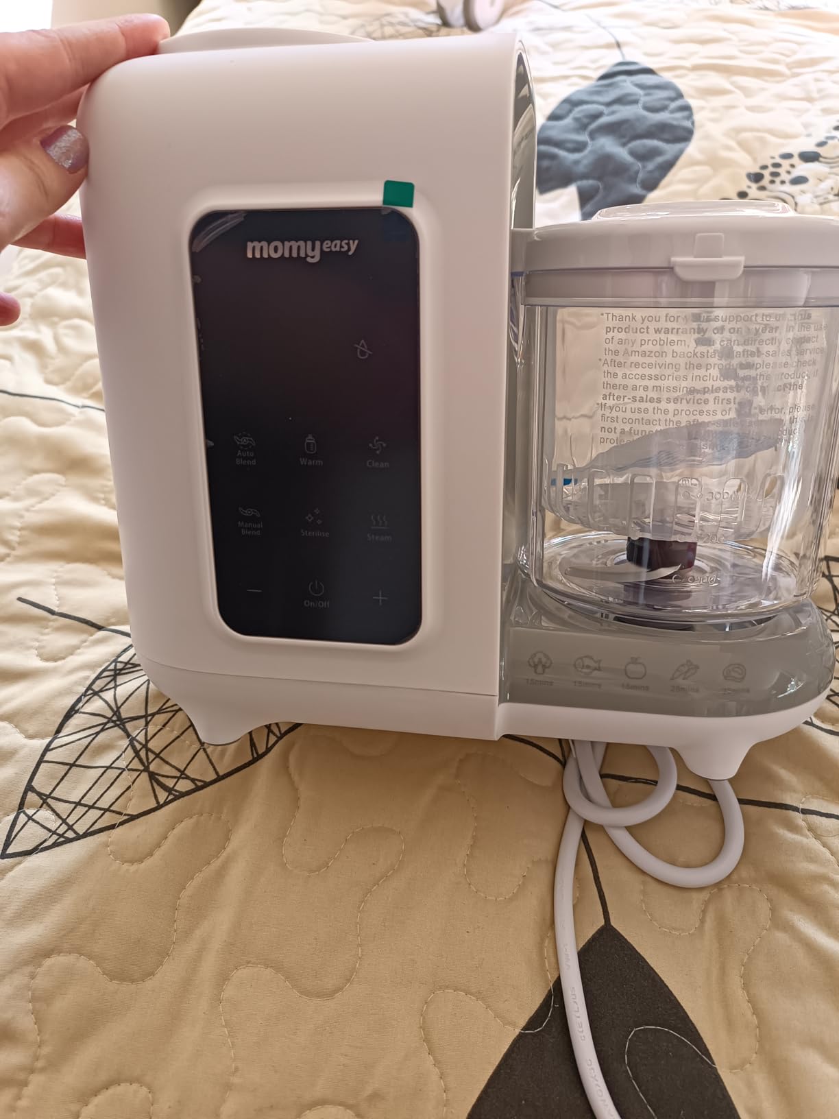MOMYEASY Baby Food Maker, Baby Food Processor with Steam & Grinding, 5 in 1 customer photo 2