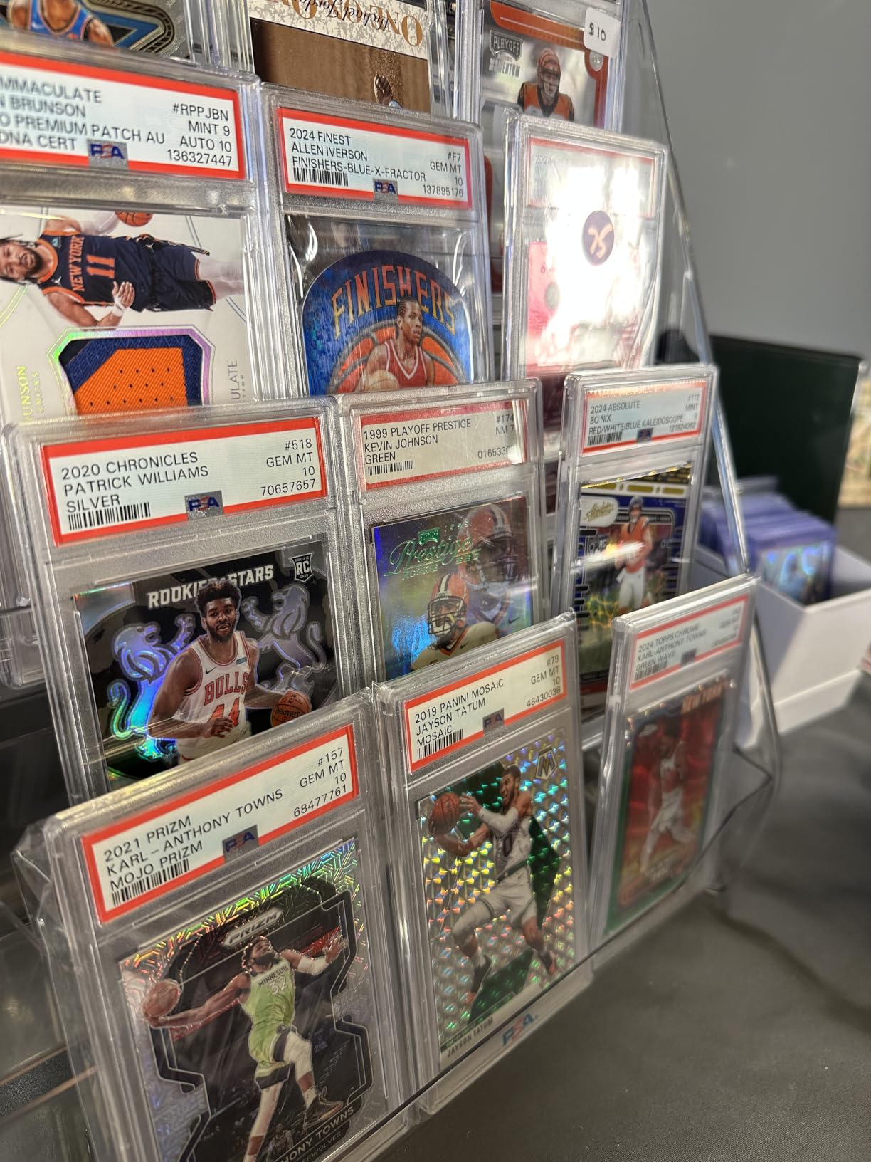 Trading Card Display Stand, Vertical Card Holder, 5-Tier | Baseball Basketball Sports Graded Card Display Shelf fits PSA BGS SGC Slabs Organizer for Card Show Vendor Booth customer photo 2