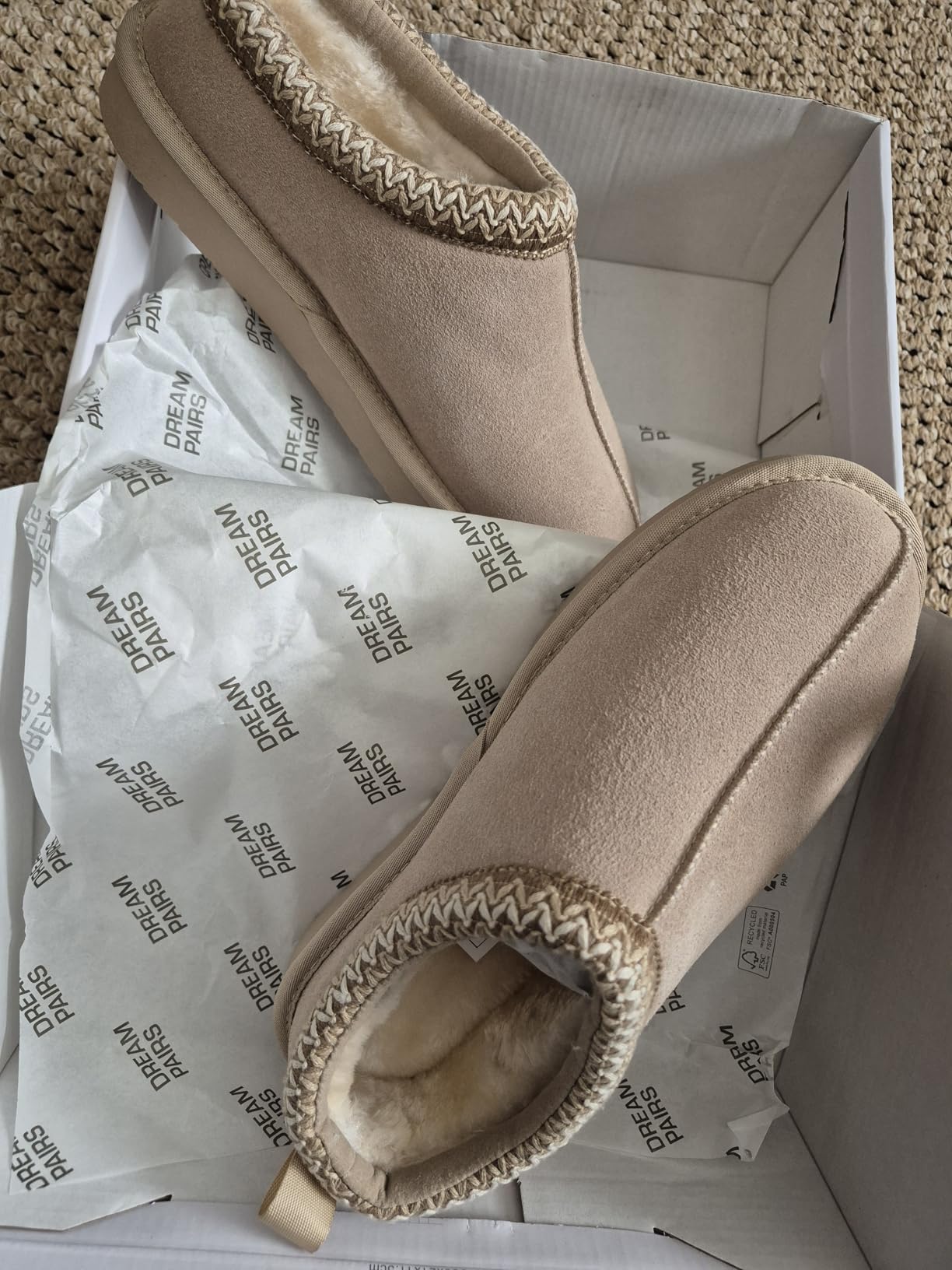 DREAM PAIRS Women's Fuzzy Cozy Indoor Slippers | Genuine Suede Outdoor Fluffy Home Comfy Winter Slip On Cute Warm Memory Foam Furry Shoes FuzzyEasy customer photo 2
