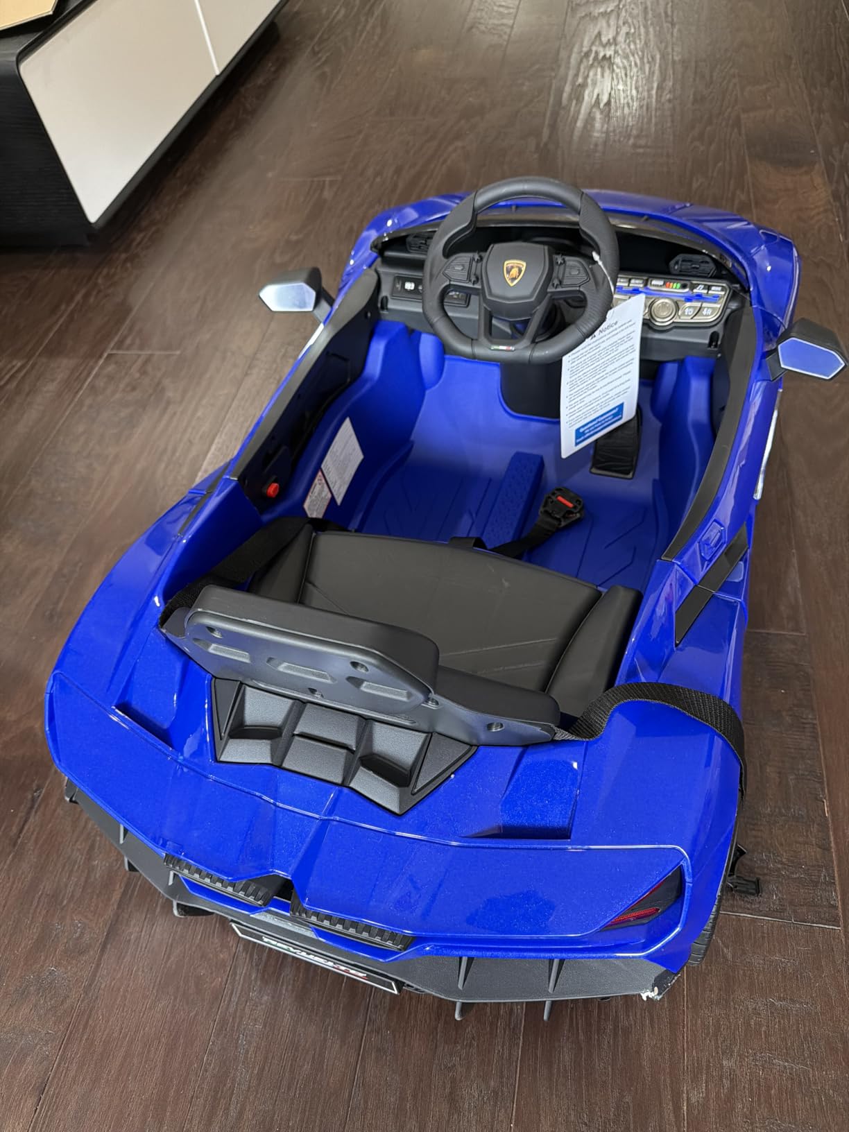 ELEMARA Licensed Lamborghini Car for Kids to Drive with Scissor Door, Toddler Ride on Toys with Remote Control, 12V Battery Car for Kid with Bluetooth, MP3 Player, LED Light and Wide Seat, Hot Pink customer photo 2