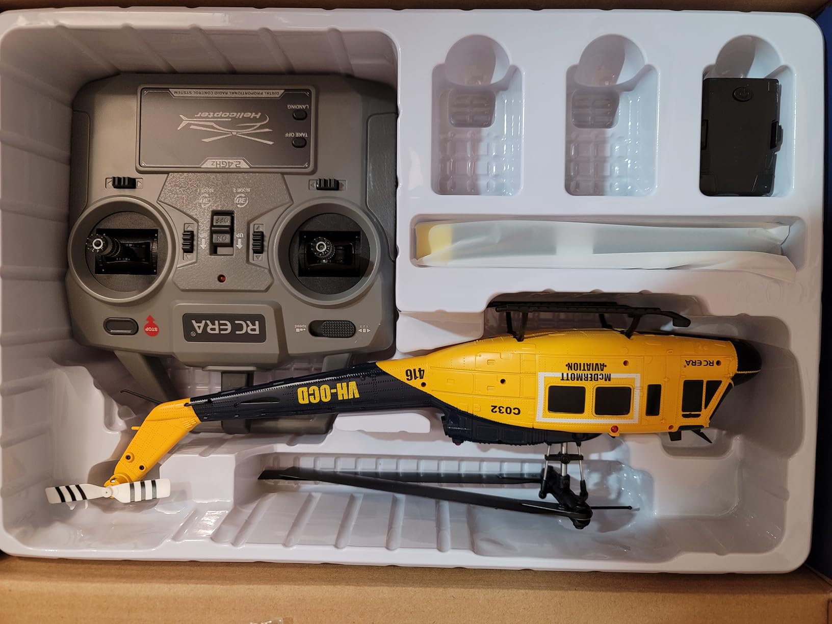RC ERA C032 UH-1 Huey Helicopter - Remote Control Helicopters for Adult, 1/48 Scale 2.4G 6CH Gyro Stabilized Aircraft with Altitude Hold & Optical Flow, 3D Stunt Drone (Green) customer photo 1