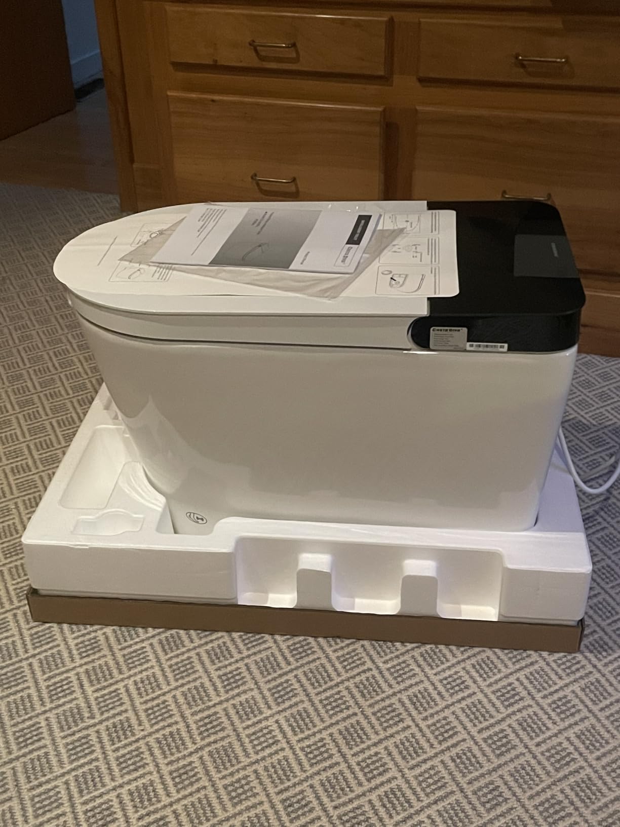 Casta Diva Smart Toilet with Bidet Built in, Auto Open Close, Foot Sensor, 1000 MaP Auto Flushing, ADA Comfort Height, Artistic Lighting, Smart Heated Seat, Foam Dispenser, Tank Built in (CD-U010Pro) customer photo 2