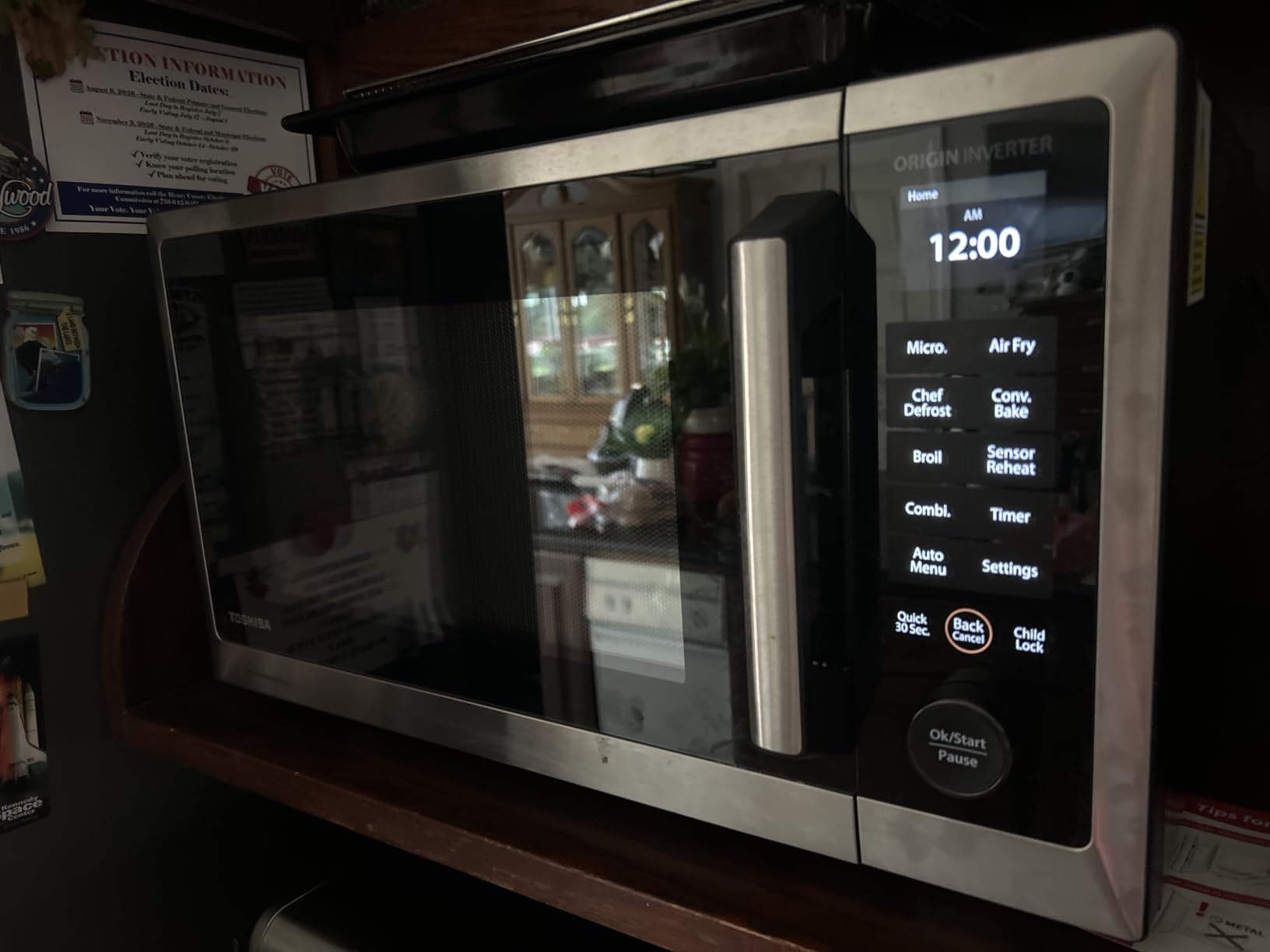 TOSHIBA OptiChef PRO MAX Air Fryer Combo Microwave, 1.3 Cu.Ft, 1100W | 2.4-Inch Color Screen, Origin Inverter Technology, Smart Microwave Sensor, Compatible with Alexa, Countertop, Silver customer photo 1