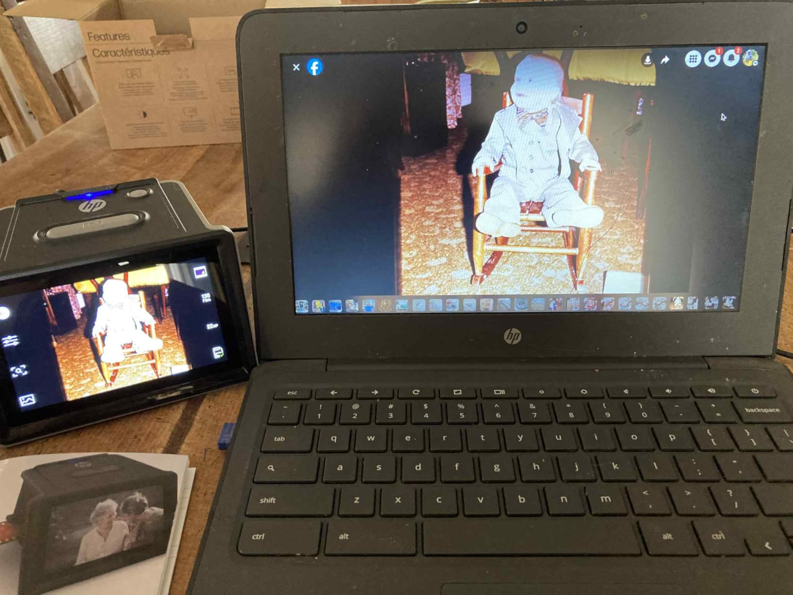 HP Touch Screen Film & Slide Scanner Digitizer - 5