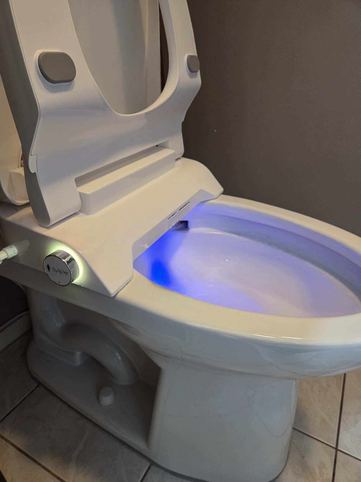 Electric Bidet Toilet Seat, Elongated, Warm Water, Heated Seat | Front and Rear Wash, Adjustable Water Temperature, Air Dryer, Slow Close Lid, LED Nightlight, Wireless Remote, White, 101 customer photo 2
