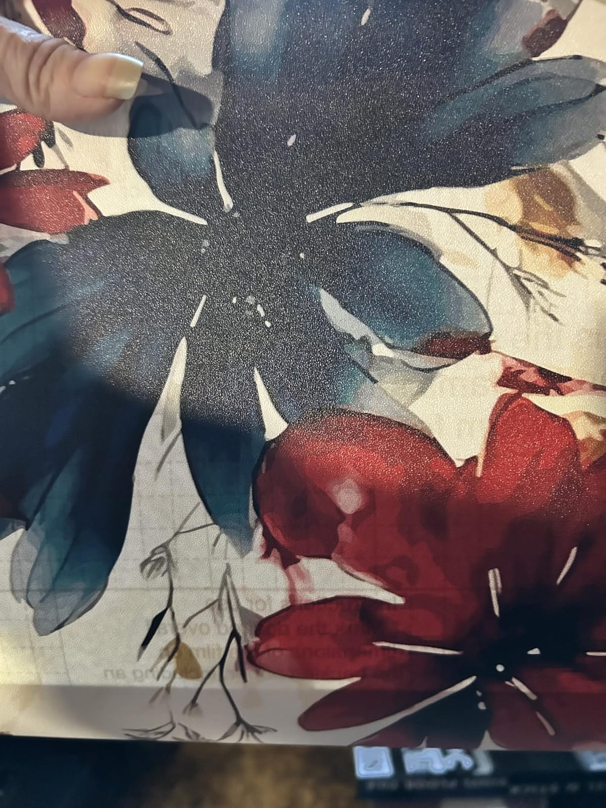 Red Watercolor Floral Peel and Stick Wallpaper 17.7in x 124in | Self adhesive removable design for living room, bedroom and accent walls customer photo 1