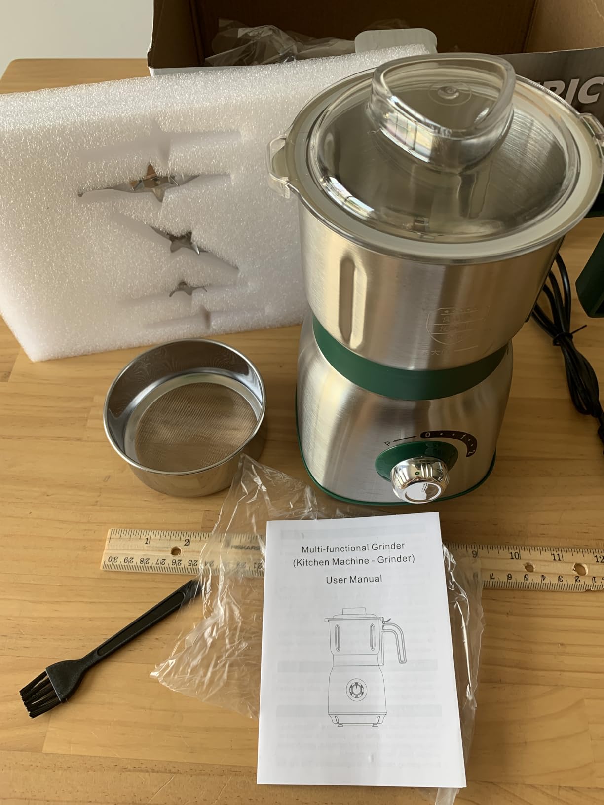 Electric Grinder for Kitchen, 500W Spice Grinder for Coffee & Grains customer photo 1