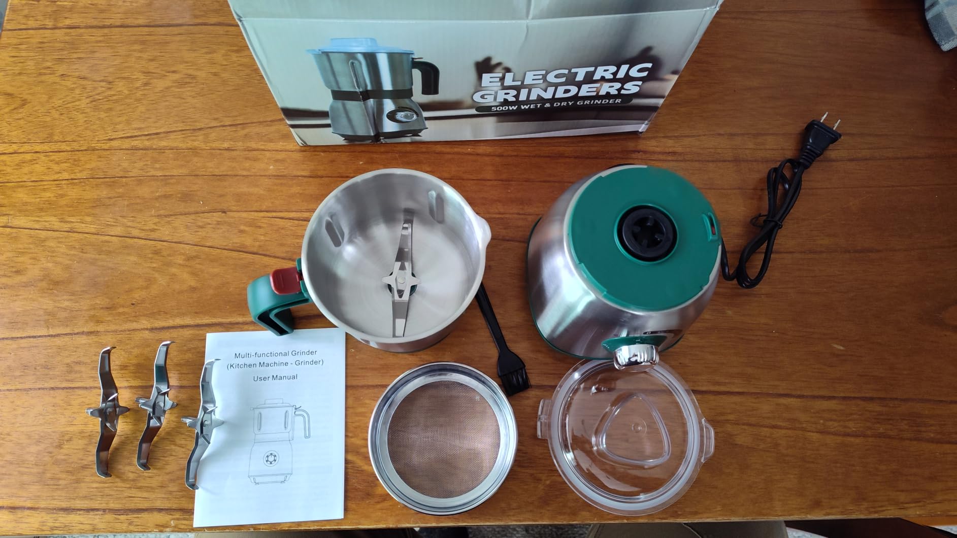 Electric Grinder for Kitchen, 500W Spice Grinder for Coffee & Grains customer photo 2