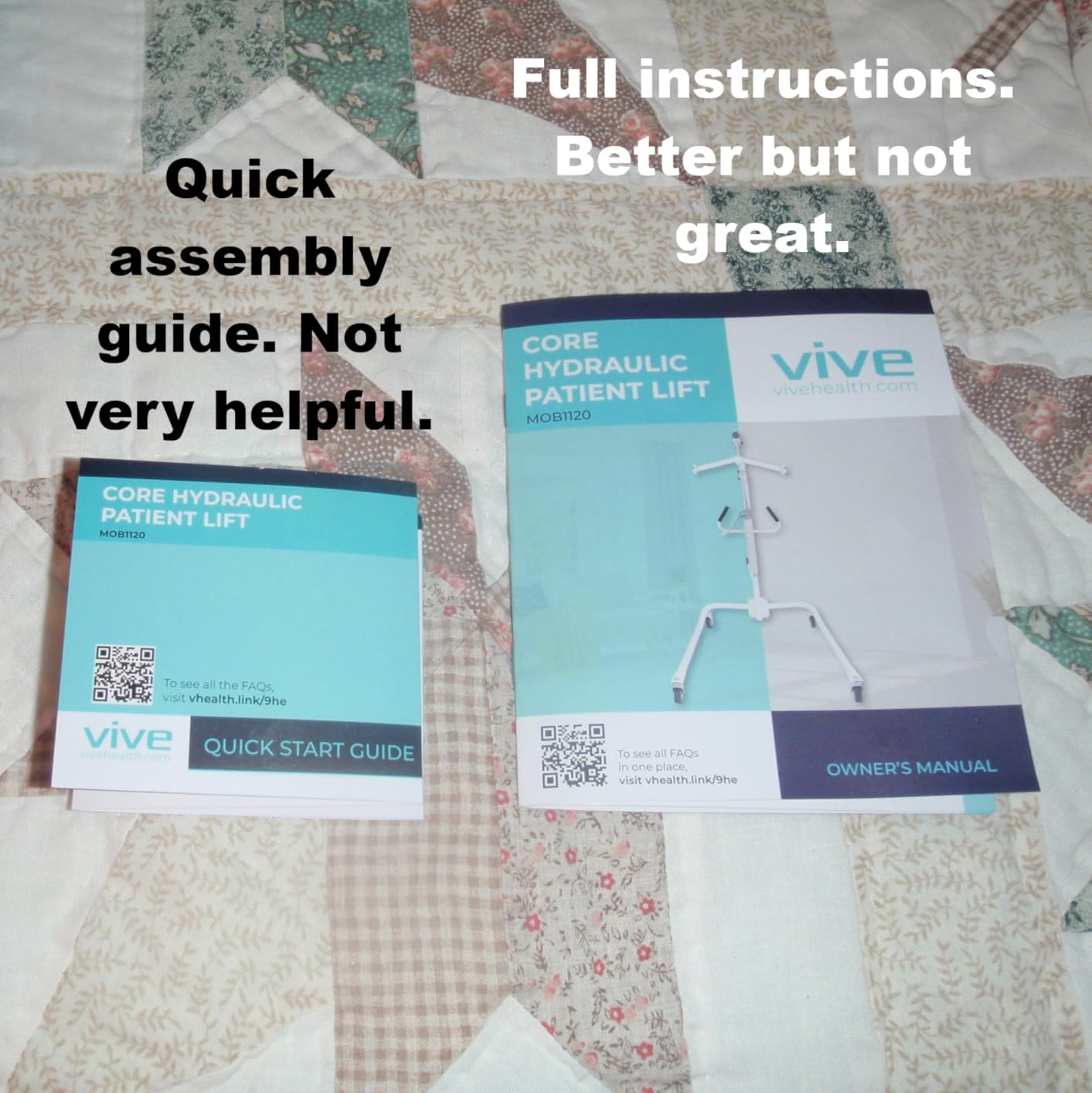 Vive Patient Lift for Home Use (w/Sling) - Hydraulic Elderly Transfer Aid | Bed to Chair & Floor, Portable Medical Hoist Lift Assist Device with Sling for Handicap & Seniors - 400 lb Capacity customer photo 2