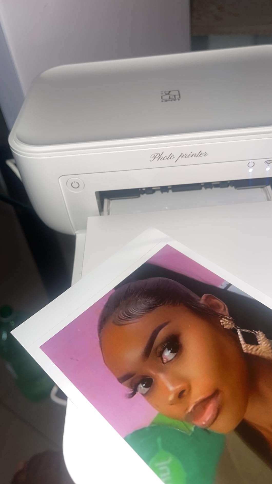 HPRT Photo Printer 4x6 with 108 Sheets & 2 Cartridges, Instant Picture Printer for iPhone & Android, Bluetooth Dye Sublimation Phone Photo Printer, Home Use, Ideal Gift, White customer photo 1