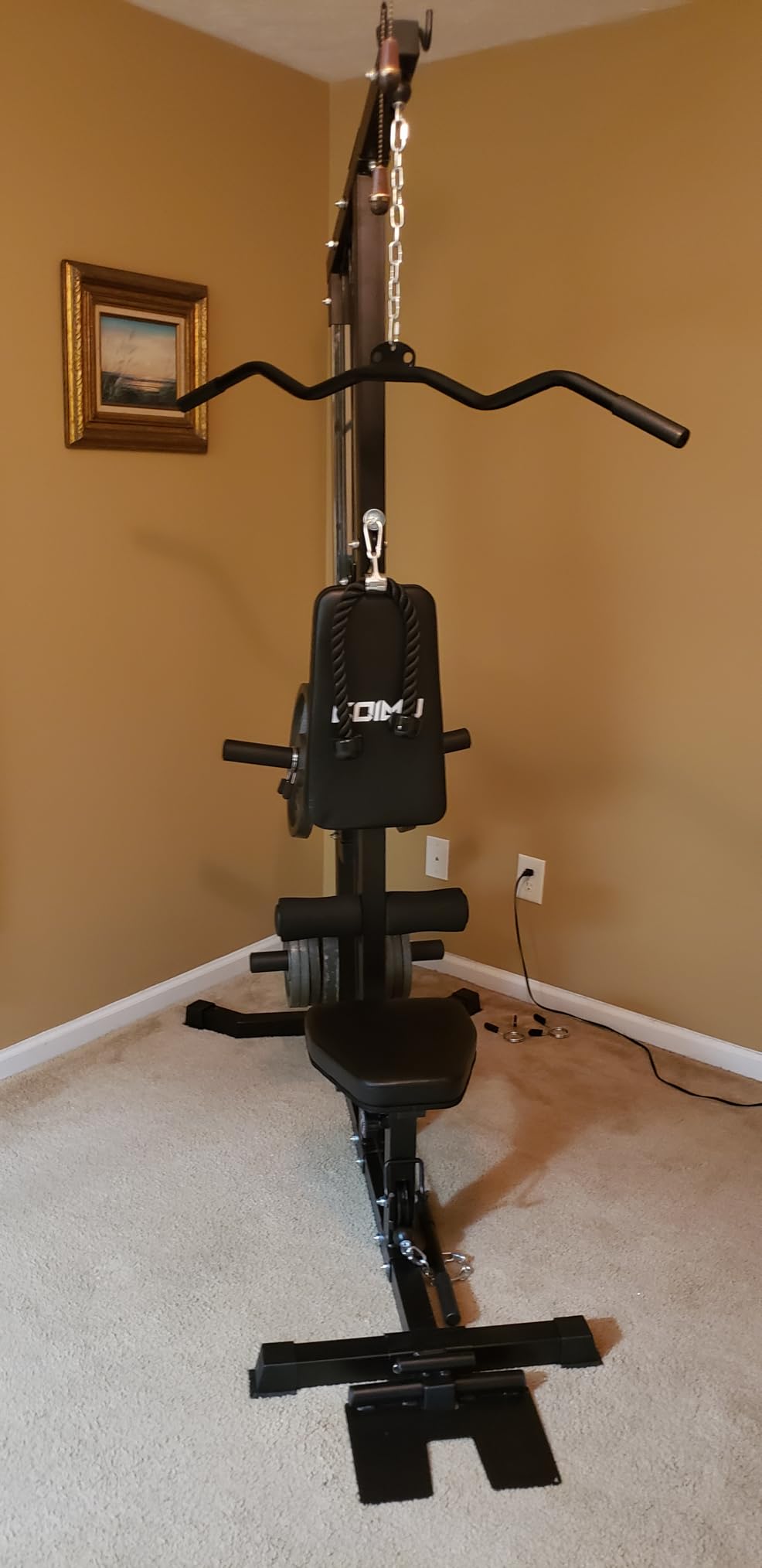 LS01 LAT Pulldown Machine, LAT Row Cable Machine with AB Crunch, LAT Tower with Cable Row Attachments, 3 in 1 Pulley Stations for Home Gym customer photo 1