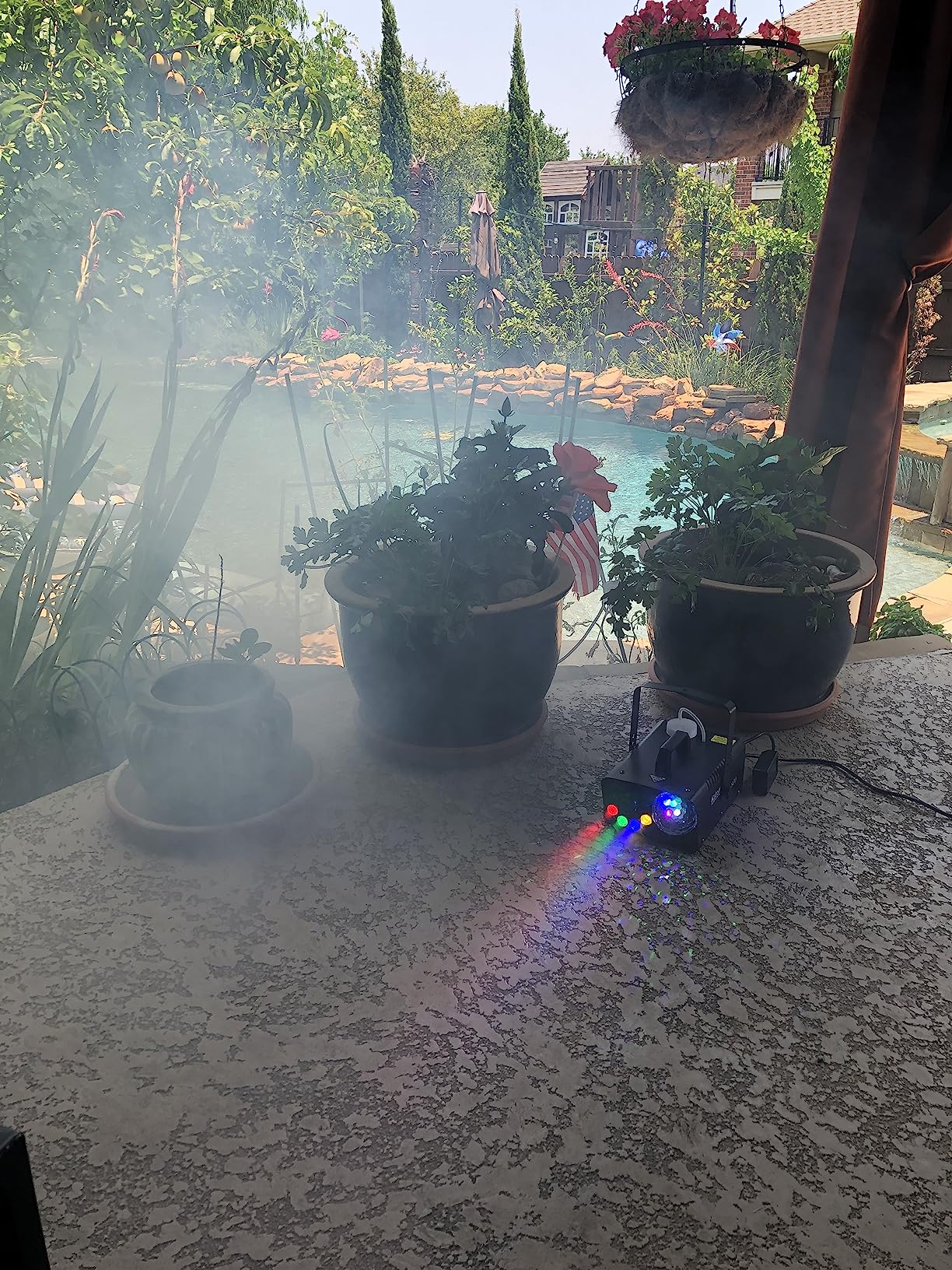 1000W DMX512 Fog Machine with Wireless Remote and 6 RGB LED, Wired Timer Control customer photo 1