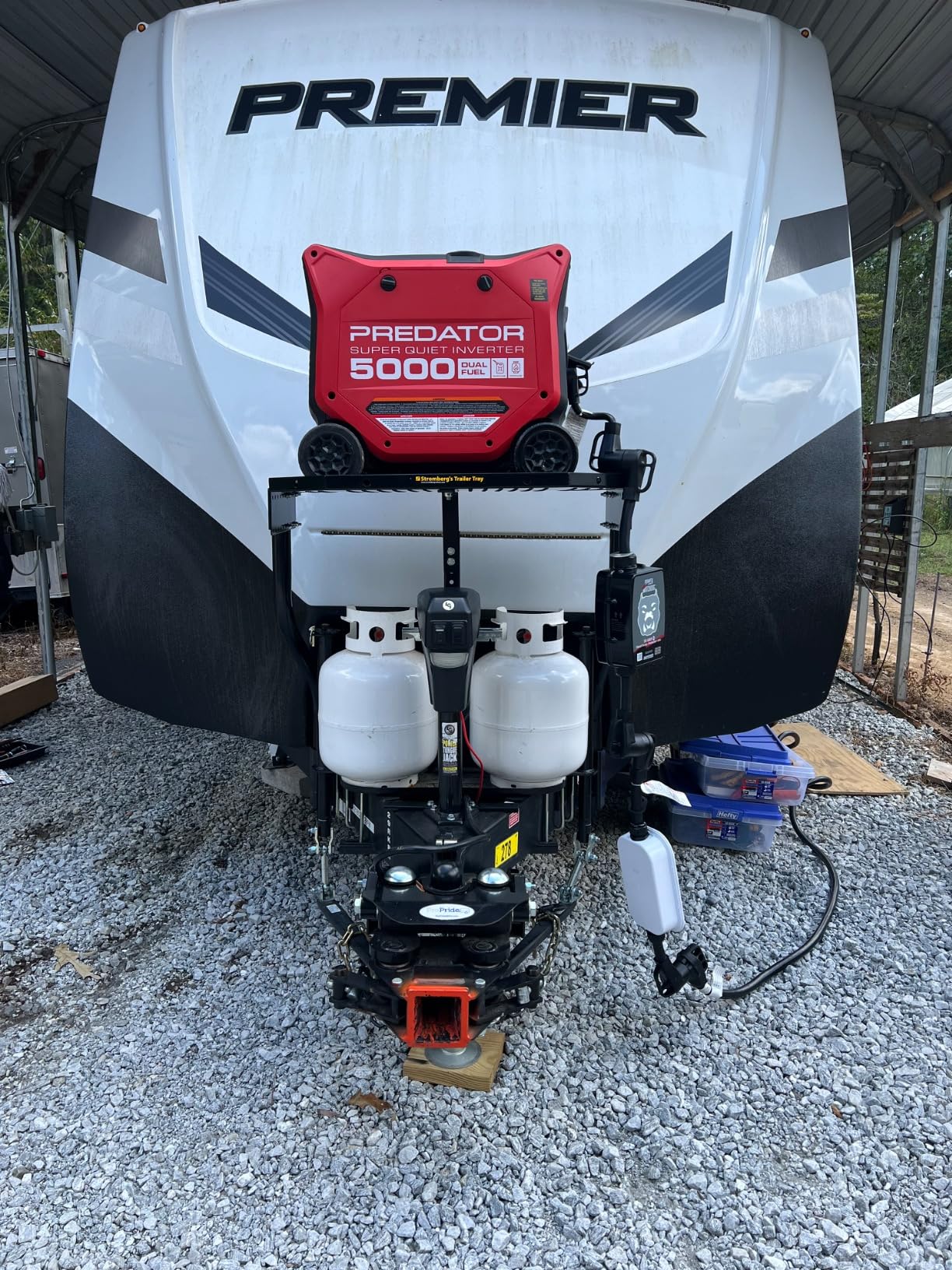 Stromberg Carlson CC-220 Gen Secure II Generator Box - Secure Storage with Tie-Down Rings, Anti-Theft Design, Propane Ventilation, Durable Aluminum, Trailer Ready, A-Frame & 4