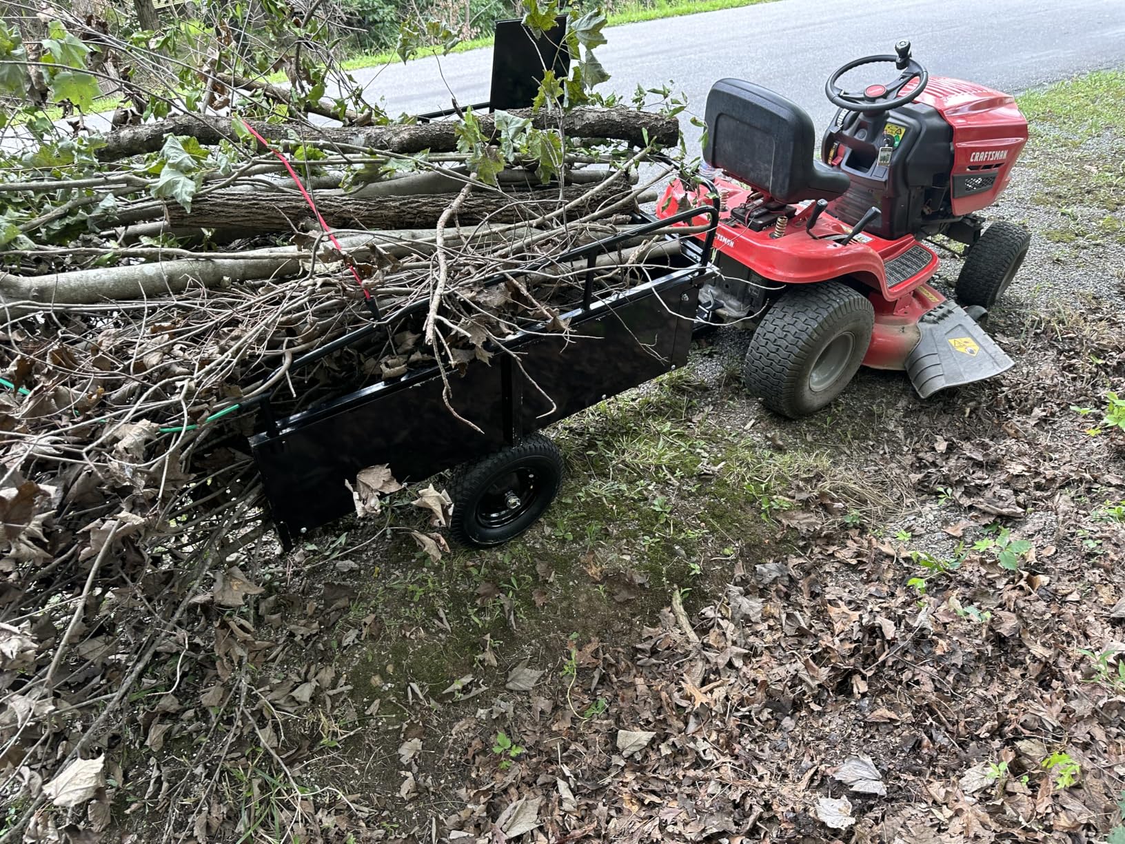 VEVOR 10 Cu.Ft. & 500lbs ATV Trailer Dump Cart Tow Behind, Heavy Duty Utility UTV Trailer customer photo 1