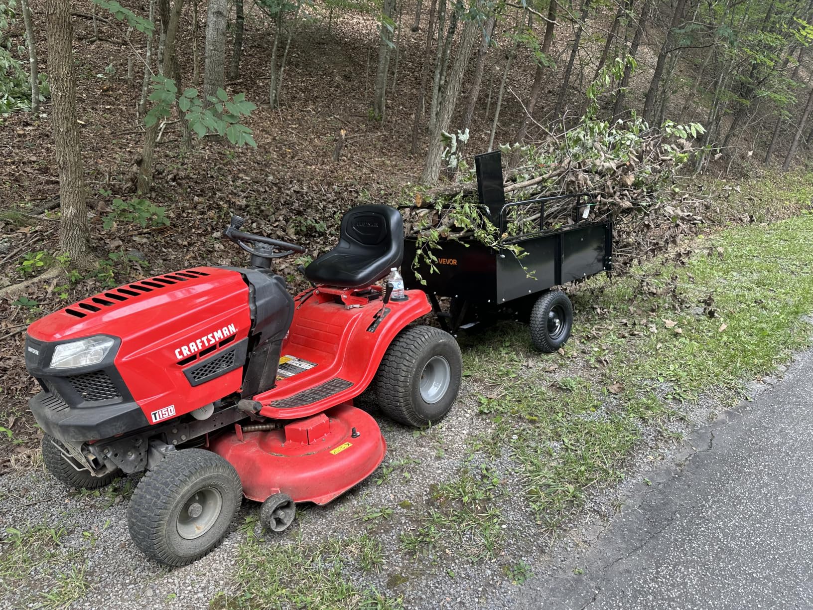 VEVOR 10 Cu.Ft. & 500lbs ATV Trailer Dump Cart Tow Behind, Heavy Duty Utility UTV Trailer customer photo 2