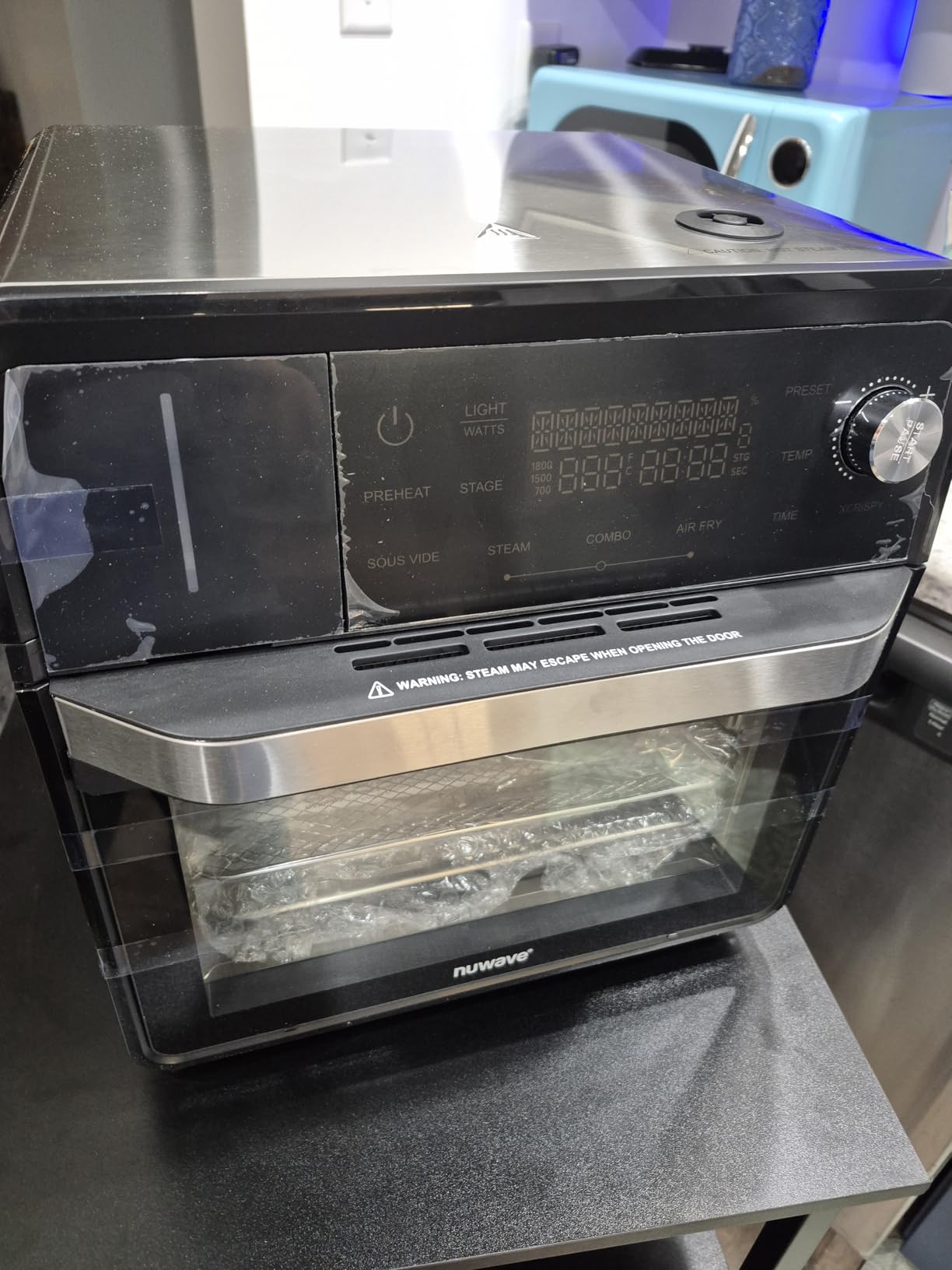 Nuwave PFAS-Free Steam Oven & Air Fryer, All-in-One Convection Cooker | Precision Steam Control, Toast, Air Fry, Sous Vide & More, Juicier Meats, 120 Presets, 50-450F, Stainless Steel customer photo 1