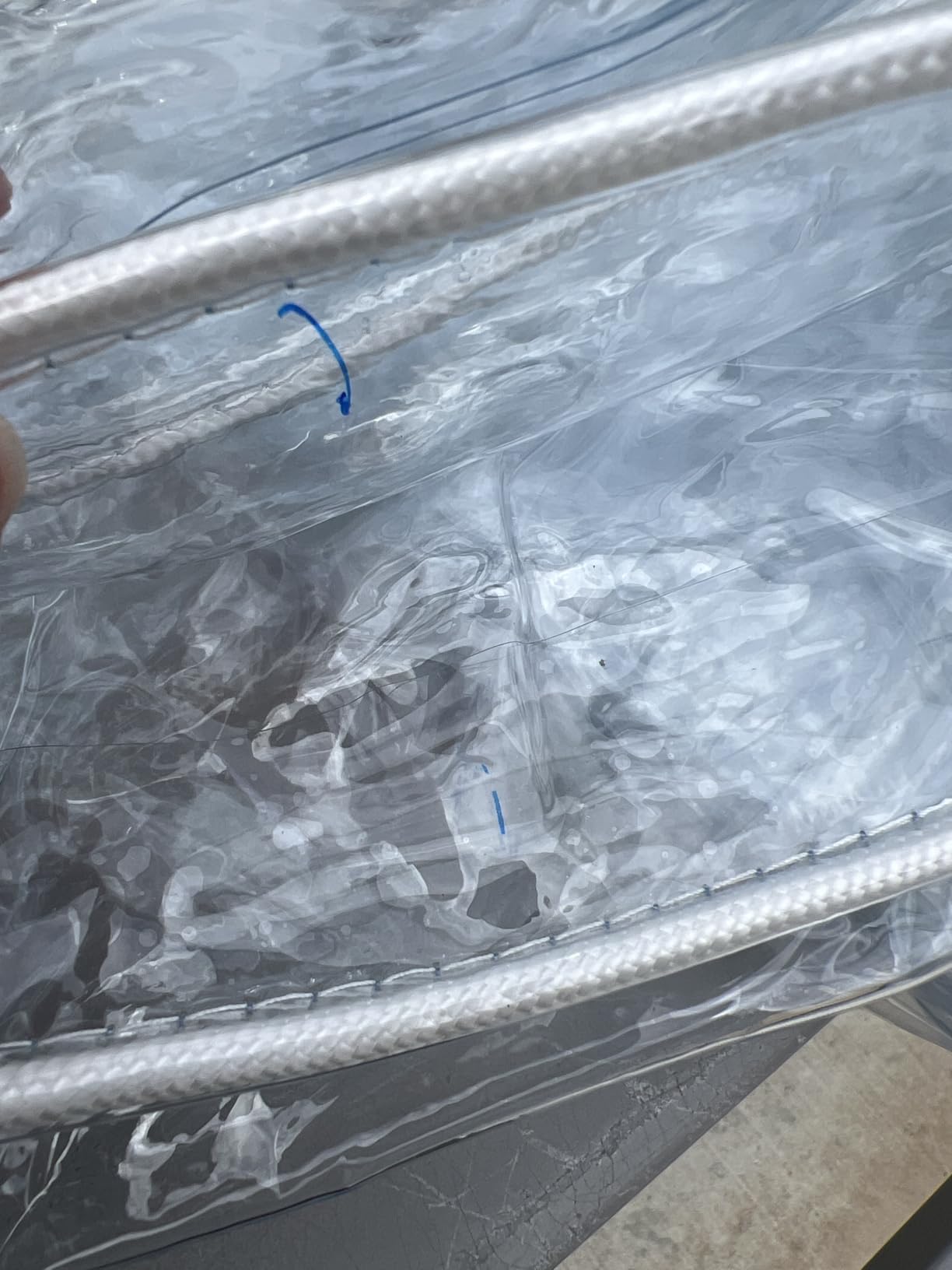 Dulepax Clear Tarp Heavy Duty with Grommets 10x12 FT Waterproof PVC Tarpaulin 14 Mil for Patio Enclosure, Greenhouse Cover, Porch Roof customer photo 2