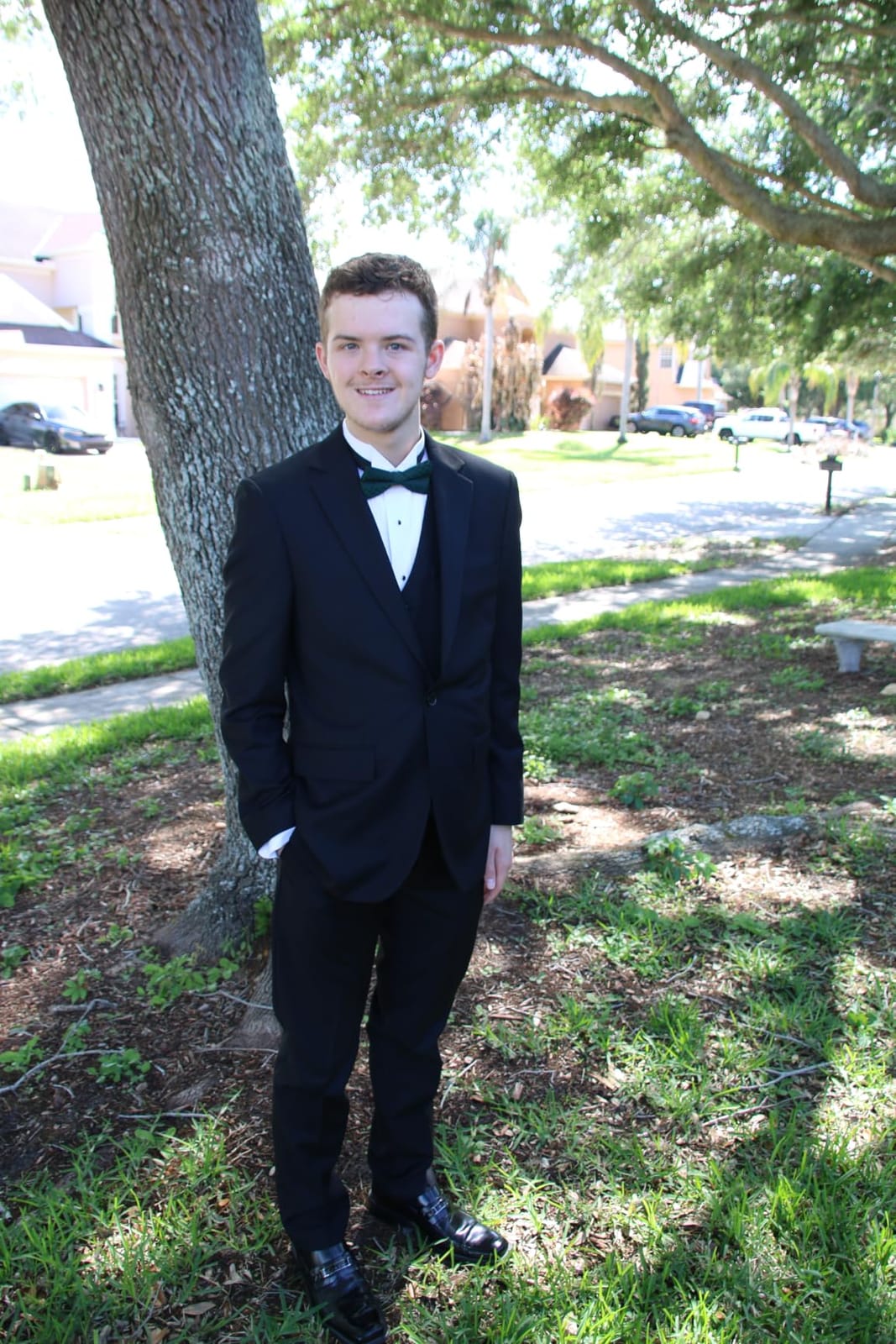 Men's 3 Piece Suit, One Button Slim Fit Tuxedo customer photo 2