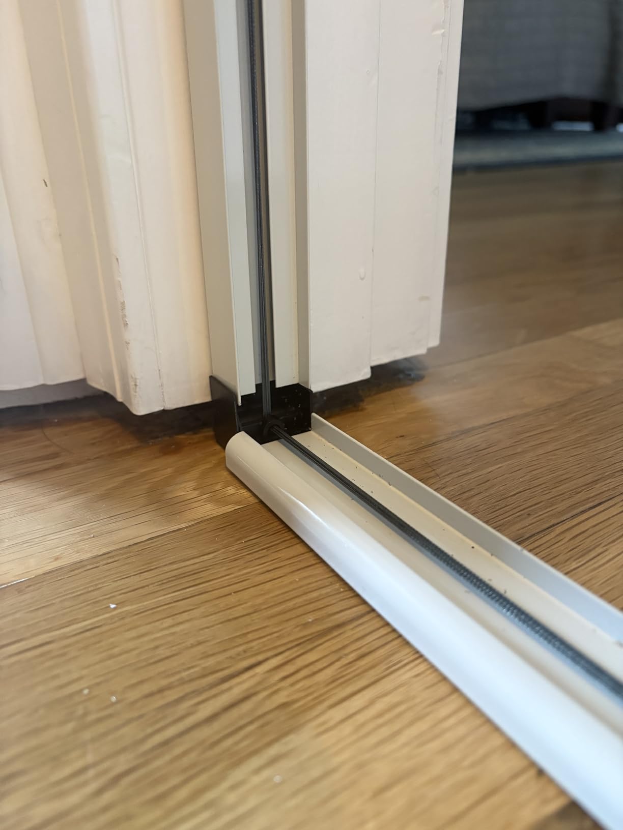 ROOMNEST No-Drilling Retractable Screen Door, Folding Door with Aluminum Frame and Durable Mesh, Keeps Bugs Out, for Single or Double Door Customize Size(Brown customer photo 2