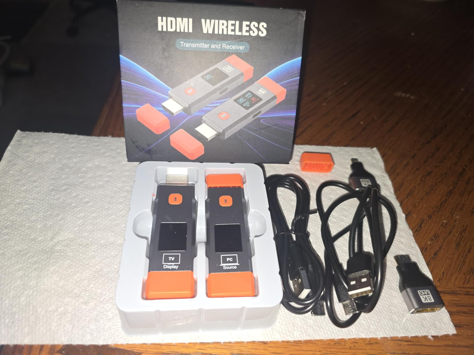 Wireless HDMI Transmitter and Receiver 328ft/100m Extender 1080P Output 4K Decode Input Plug&Play Portable 2.4G/5.8G for Video and Audio to Monitor from PC/Projector/TV Box customer photo 1