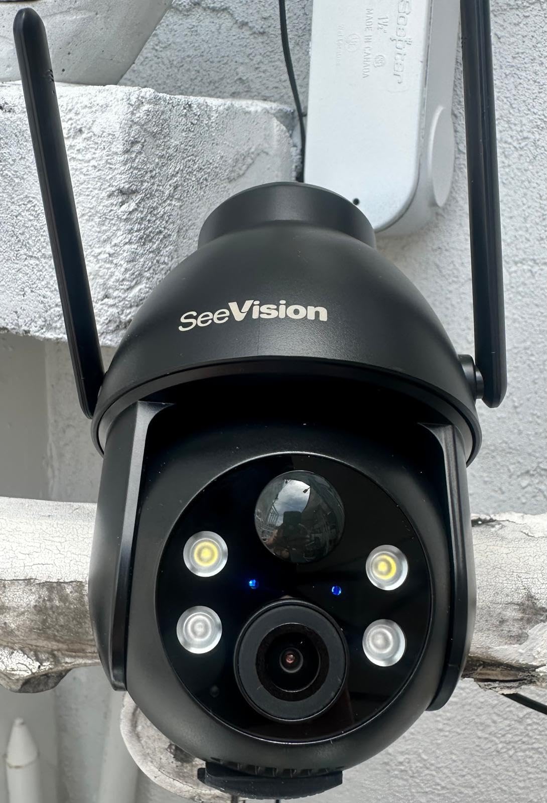SeeVision Solar Security Cameras Wireless Outdoor, 2K PTZ WiFi 3MP Indoor Security Camera for Home with Spotlight, PIR Motion Detection, Siren, Color Night Vision, 2-Way Talk, SD/Cloud Storage customer photo 2