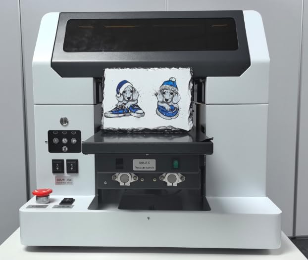 DXZ A4 UV Printer with Laptop, L805 UV Flatbed Printer Vacuum Platform & White Ink System - High-Resolution Flatbed Printing for Phone Cases, Bottles, Wood & More, 2-Year Ink Included customer photo 2