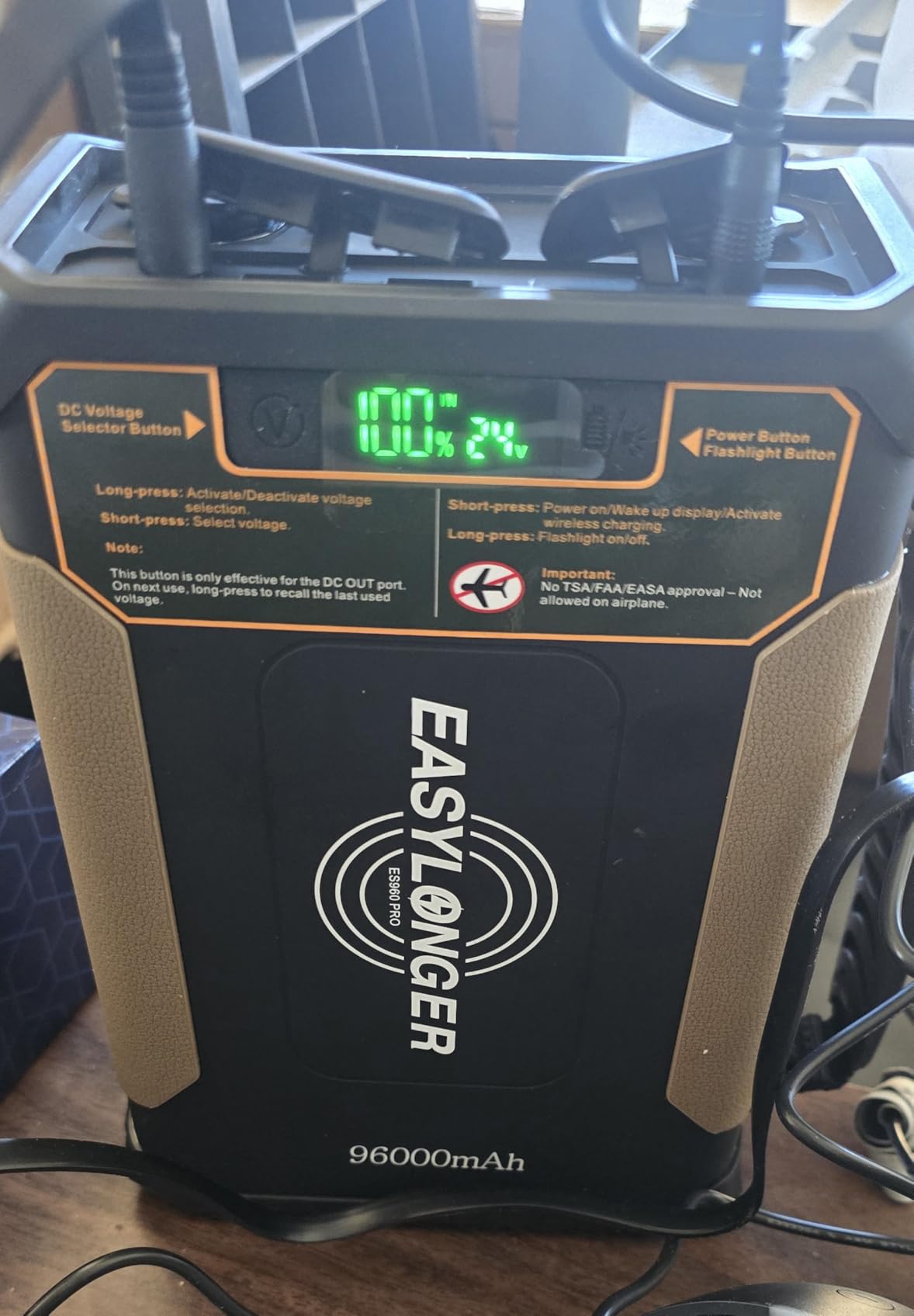 EASYLONGER CPAP Battery Backup ES960 PRO, 297.6Wh LiFePO4 Battery Pack customer photo 1