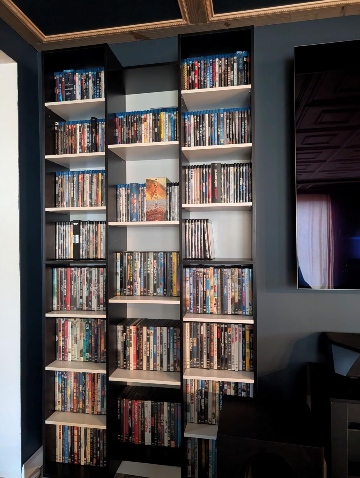 FOTOSOK 71'' H Bookshelf with 21 Cubes, Triple Wide Tall Bookshelf, 8 Tier Bookcase with Adjustable Shelves, DVD/CD Media Tower Storage customer photo 1
