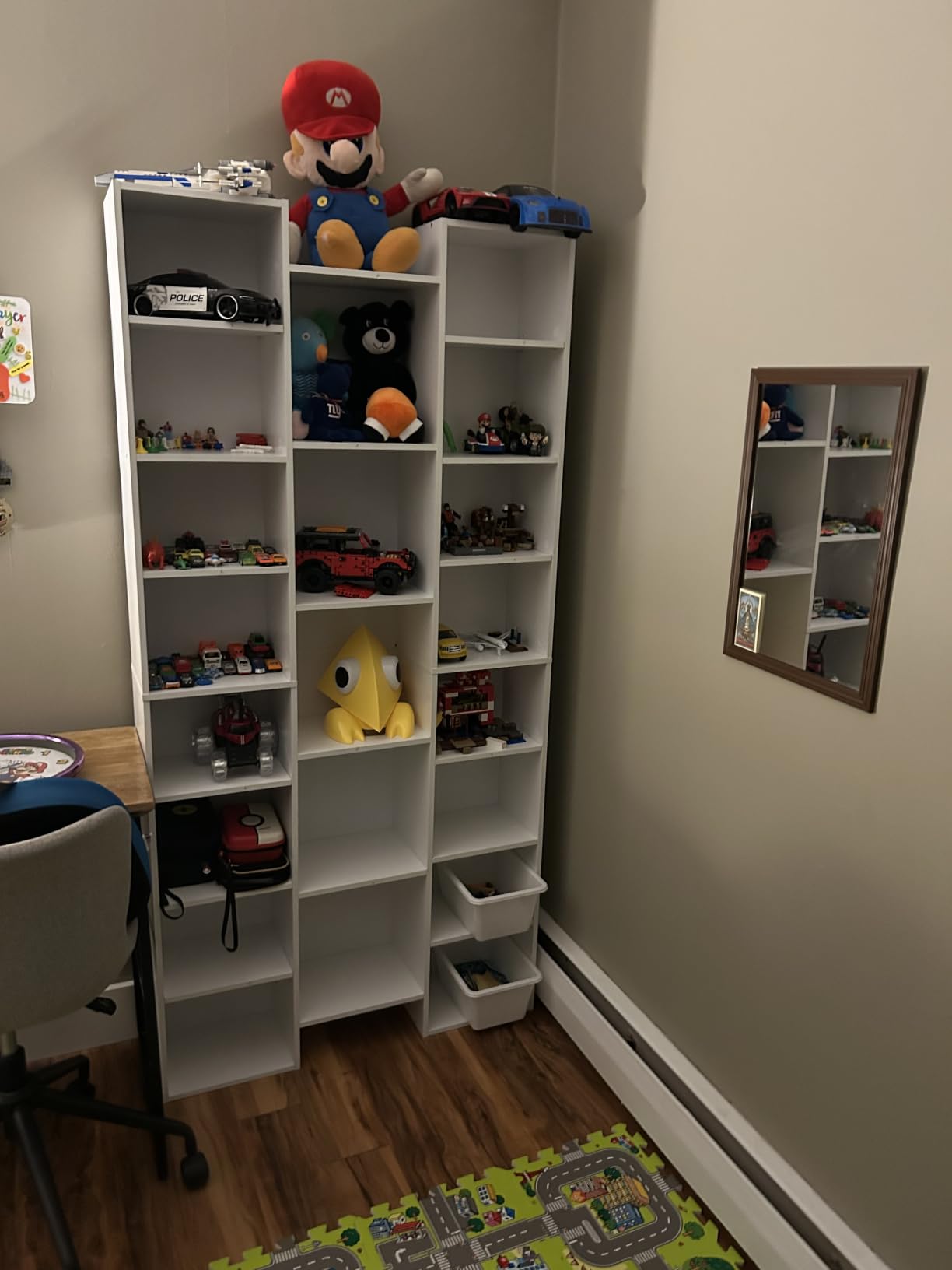 FOTOSOK 71'' H Bookshelf with 21 Cubes, Triple Wide Tall Bookshelf, 8 Tier Bookcase with Adjustable Shelves, DVD/CD Media Tower Storage customer photo 2