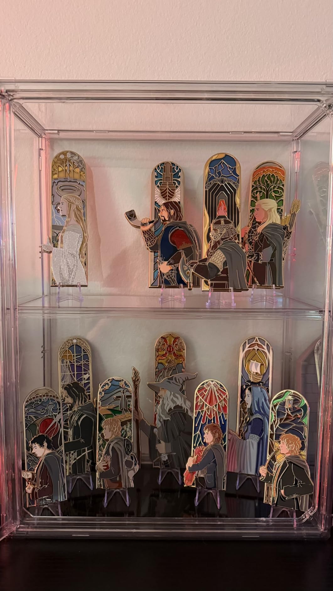 BOHOIDEE 6 Tiers Extra Large Clear Display Case for Figures, Acrylic Storage Organizers Box with Magnetic Door, Wall-Mounted Dustproof Showcase for Collectibles Action Figure customer photo 2