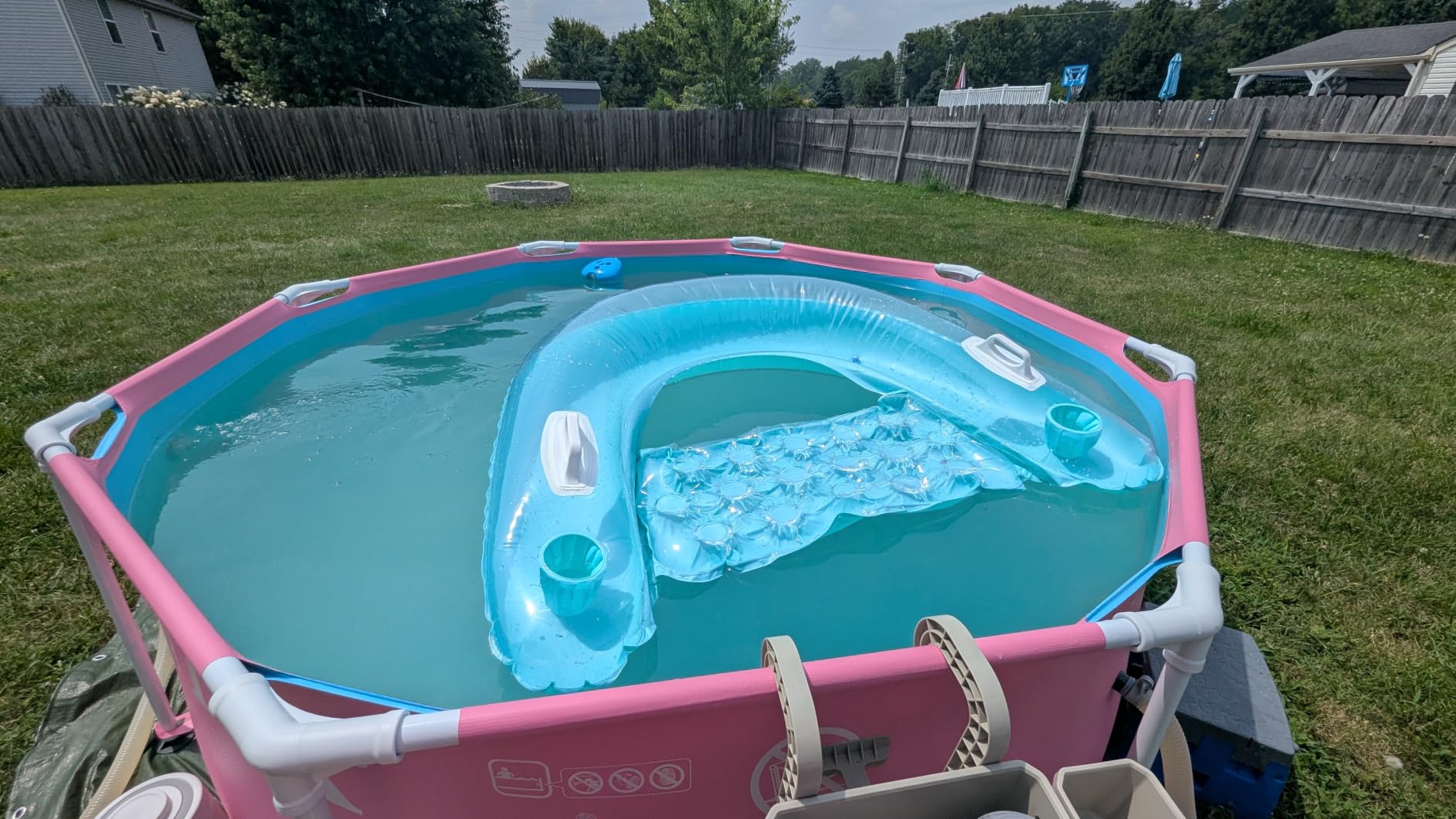 INTEX Metal Frame 8 ft x 30 in Above Ground Pool Set, Round Swimming Pool with Steel Frame customer photo 1