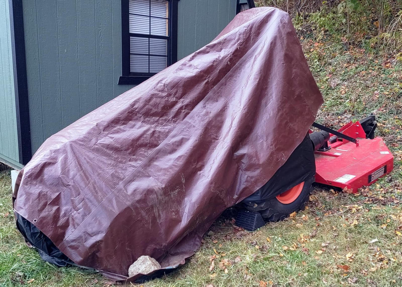 Heavy Duty Tractor Cover Waterproof 600D Oxford (Up to 149 inches) | Fits John Deere, Kubota, Mahindra, New Holland, Massey Ferguson Compact Tractors - All Weather Protection with Storage Bag customer photo 2