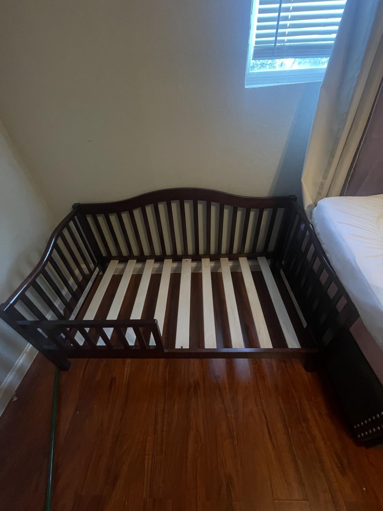 Dream On Me Austin Wooden Toddler Day Bed for Kids, Meadow Green | GREENGUARD Gold Certified & BSA Verified, Low-to-Floor Design, Removable Safety Guardrail, Solid New Zealand Pinewood customer photo 2