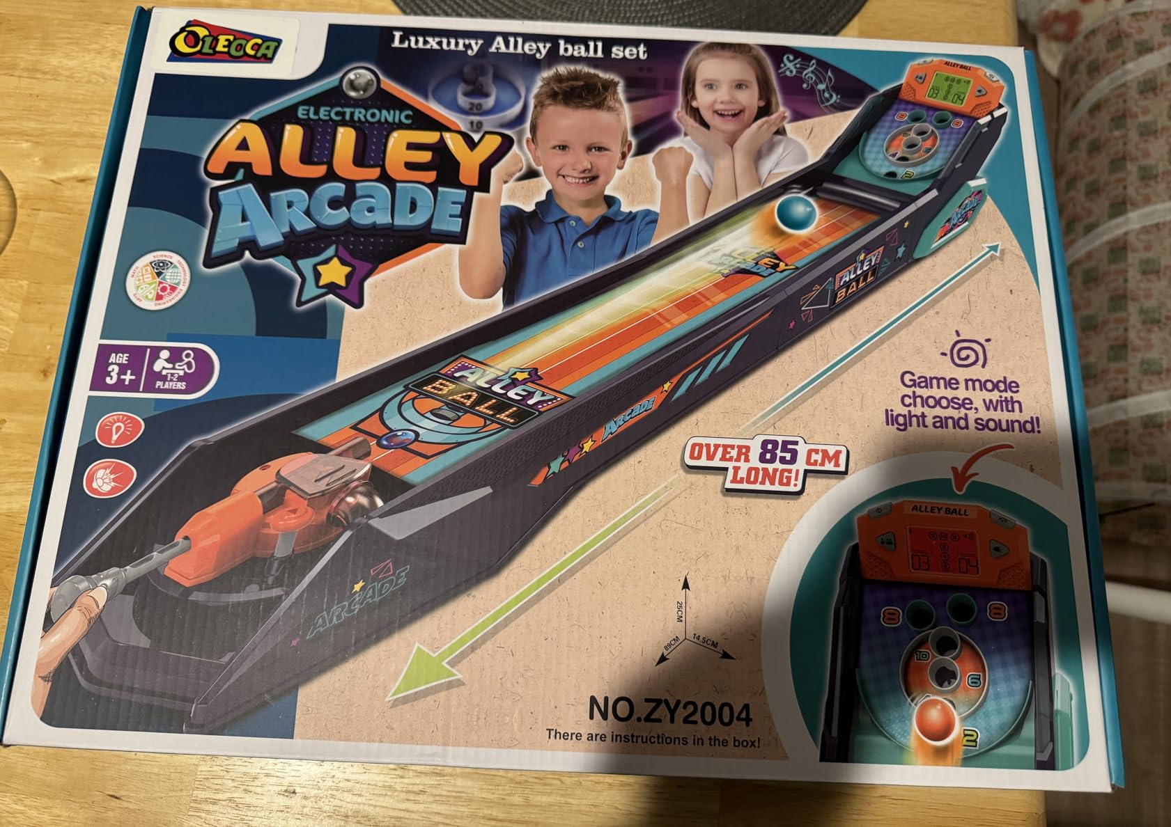 Alley Ball Game - Electronic Roll & Score Tabletop Arcade, Auto Scoring with Lights & Sound, Pull-Handle Launcher - 1-2 Players, Mini Arcade Game for Kids customer photo 2