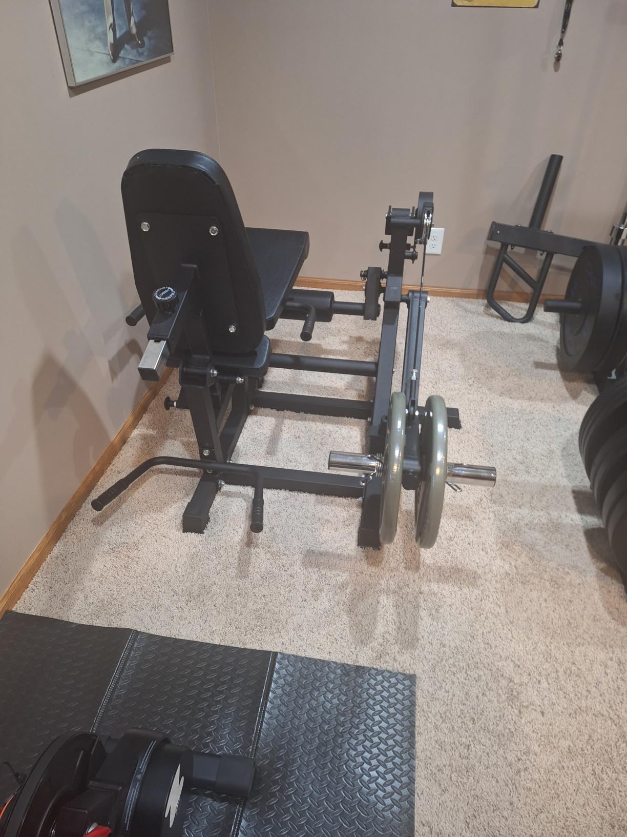 LIONSCOOL Leg Extension and Curl Machine V4.0, 800lbs Weight Capacity | Seated Leg Extension, Lying/Prone Leg Curl, 2-Inch Plate Loaded Cable Strength Training Equipment, Home Gym Thigh Workout customer photo 2