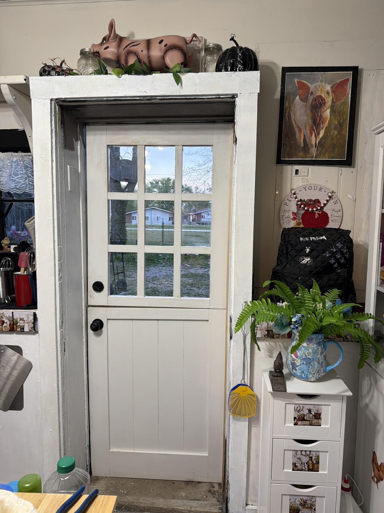 Interior & Exterior Double Dutch Door Slab, 60 in. x 80 in., Glass Half Door | Split Single Storm Dutch Door, Solid Core Home Door, Natural Pine Wood customer photo 1