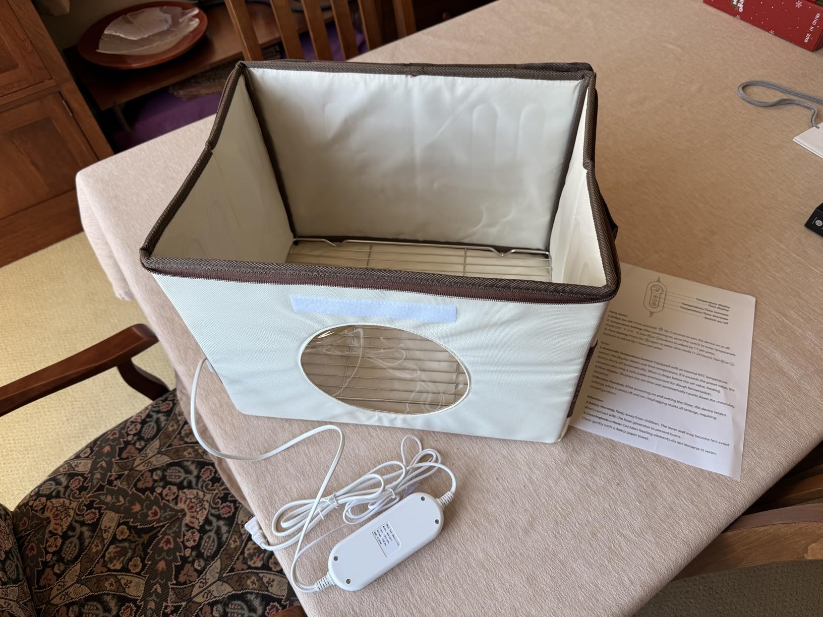 Bread Proofing Box with 86-113°F Temp Control and 24H Timer, Dough Proofer with Metal Rack, Proofing Box for Sourdough, Bread Baking, Pizza, Yogurt, Kombucha, Space-Saving customer photo 2