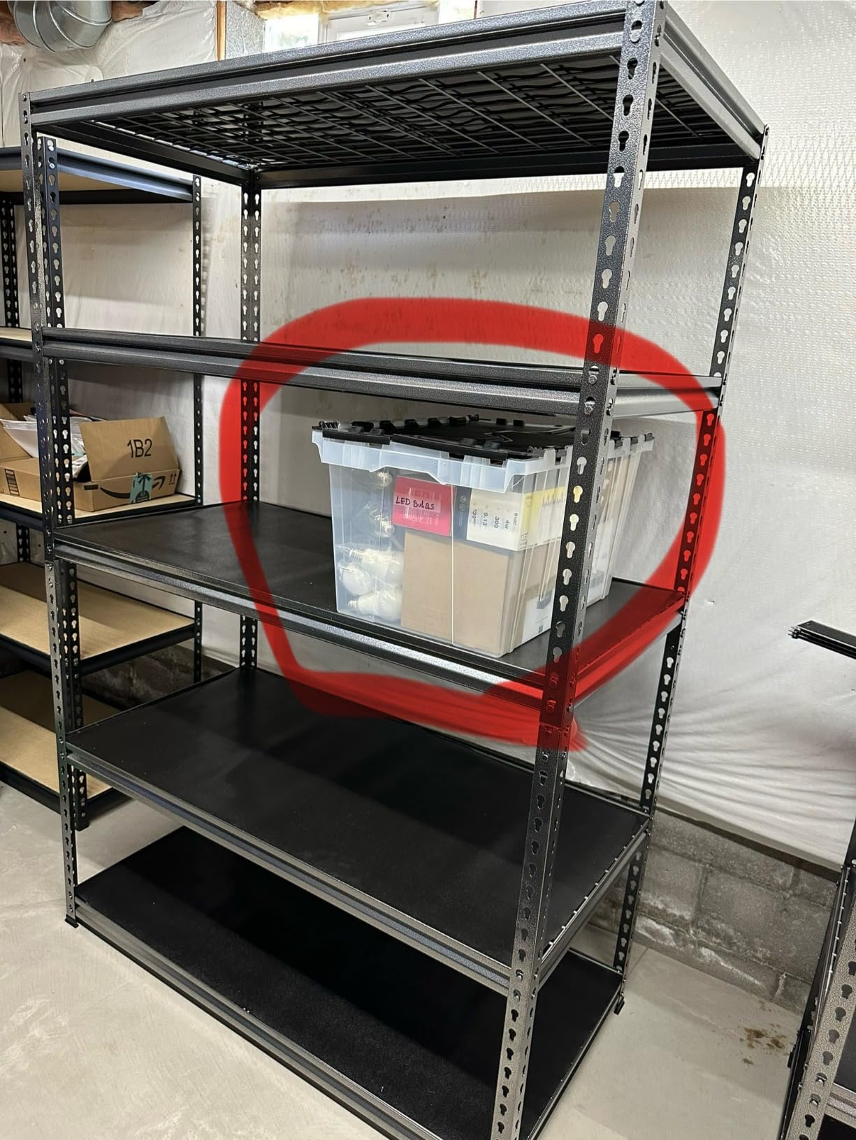 WORKPRO 77-Inch Garage Utility Shelving, 6400 lb Heavy-Duty Rack customer photo 2