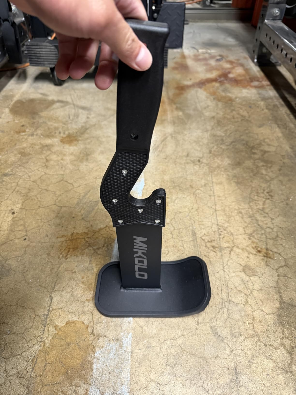 Mikolo Deadlift Jack Barbell Jack Unload 660LB Barbell Stand with No-Slip Handle for Loading & Unloading Weight Plates for Deadlift Exercise, Weight Training customer photo 2