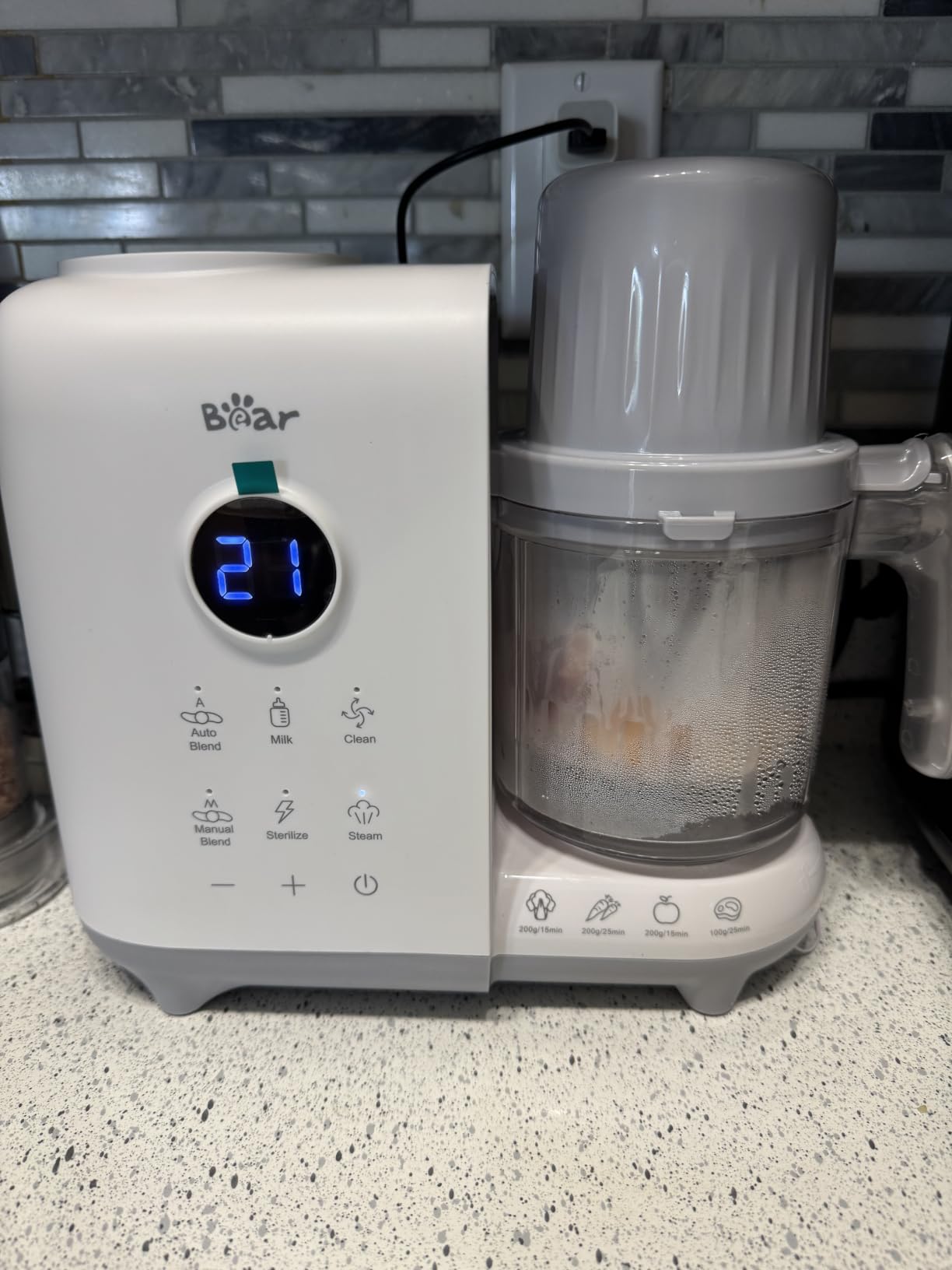 Bear Baby Food Maker Steamer & Blender with Dual-Layer Steam Baskets, 18.5oz customer photo 1
